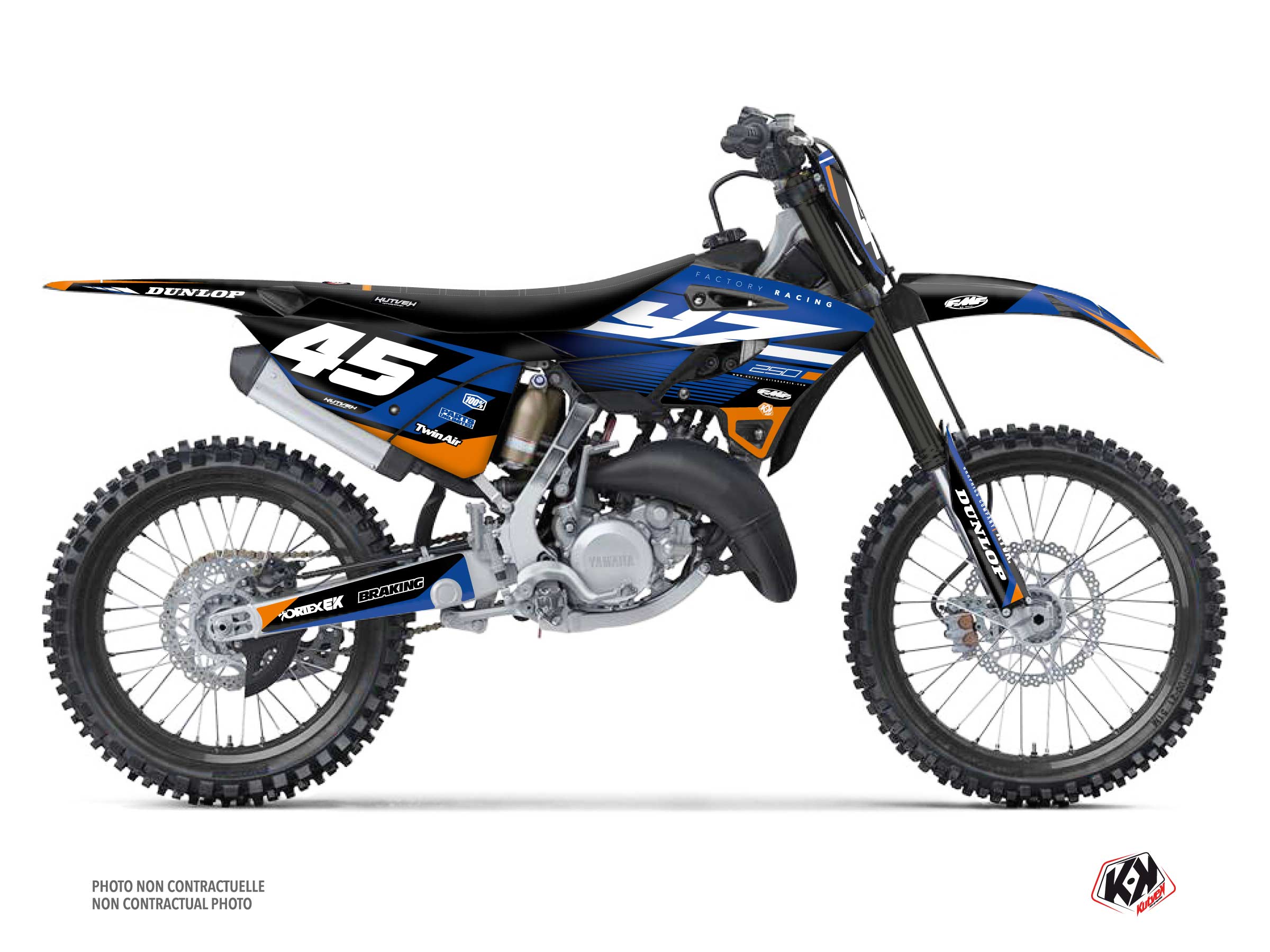 kit déco motocross yamaha shok bleu 