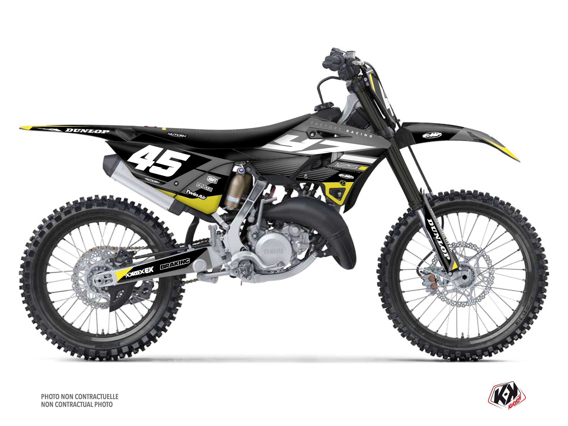 kit déco motocross yamaha shok gris 