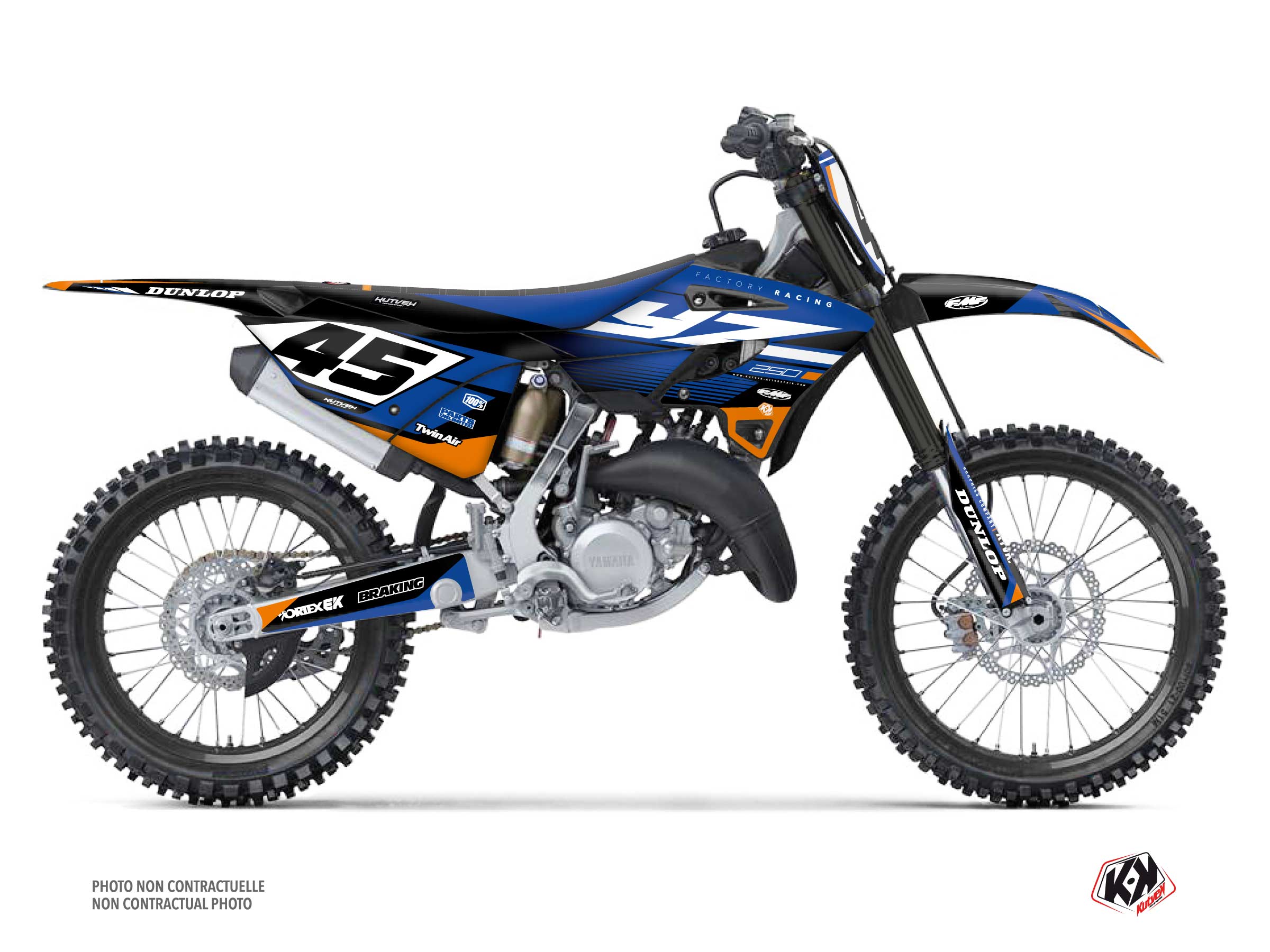 Yamaha 250 YZ Dirt Bike Shok Graphic Kit Blue