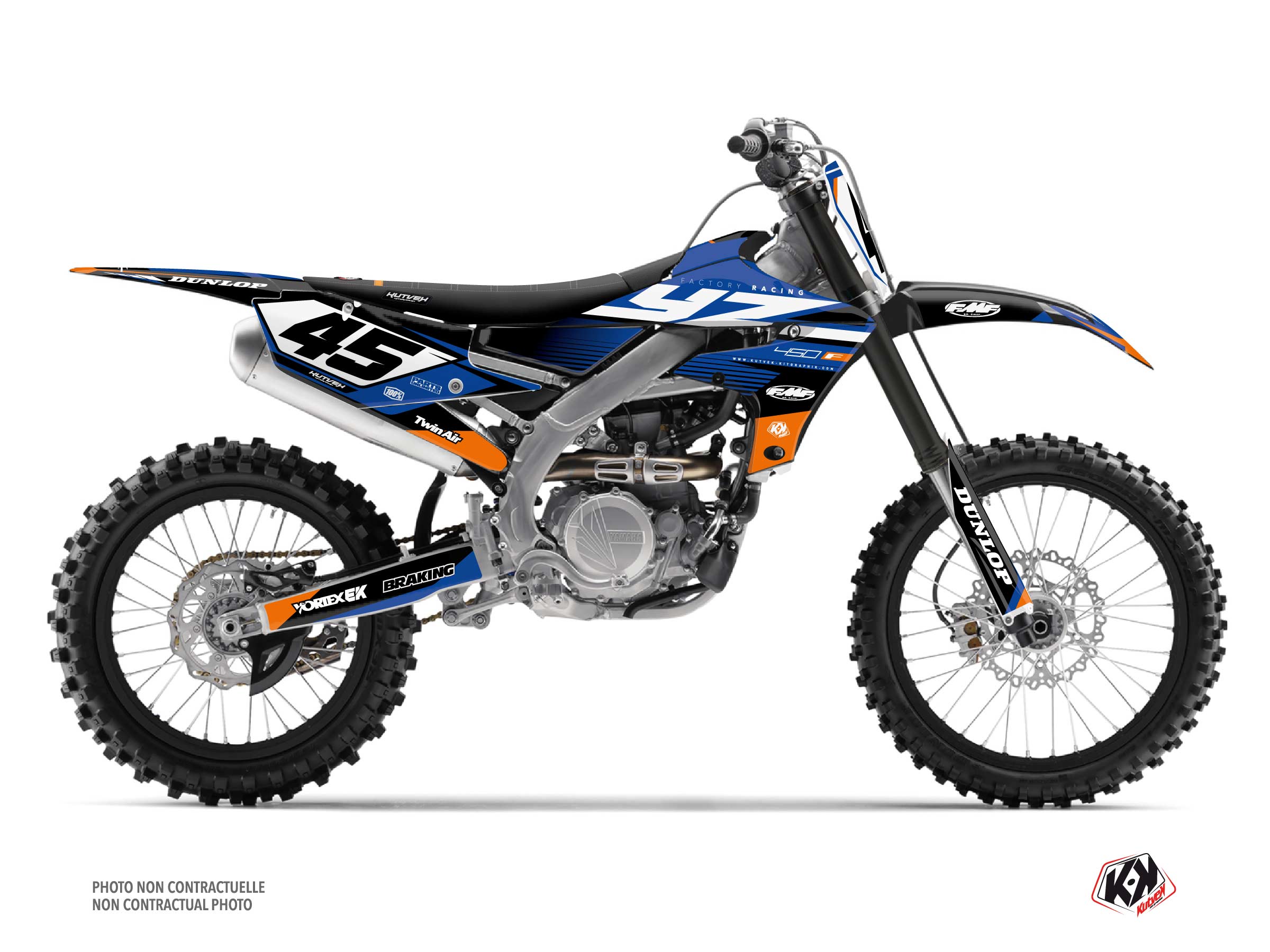 kit déco motocross yamaha shok bleu 