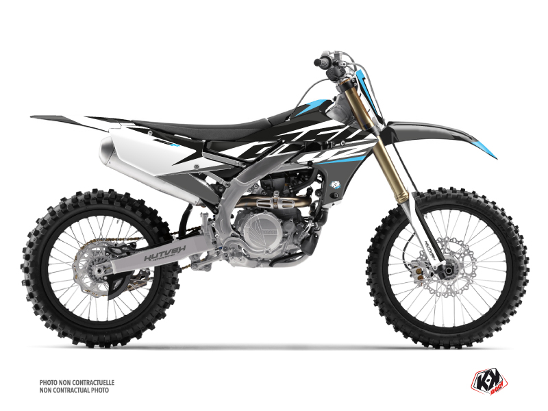 Yamaha 250 YZF Dirt Bike Skew Graphic Kit Grey