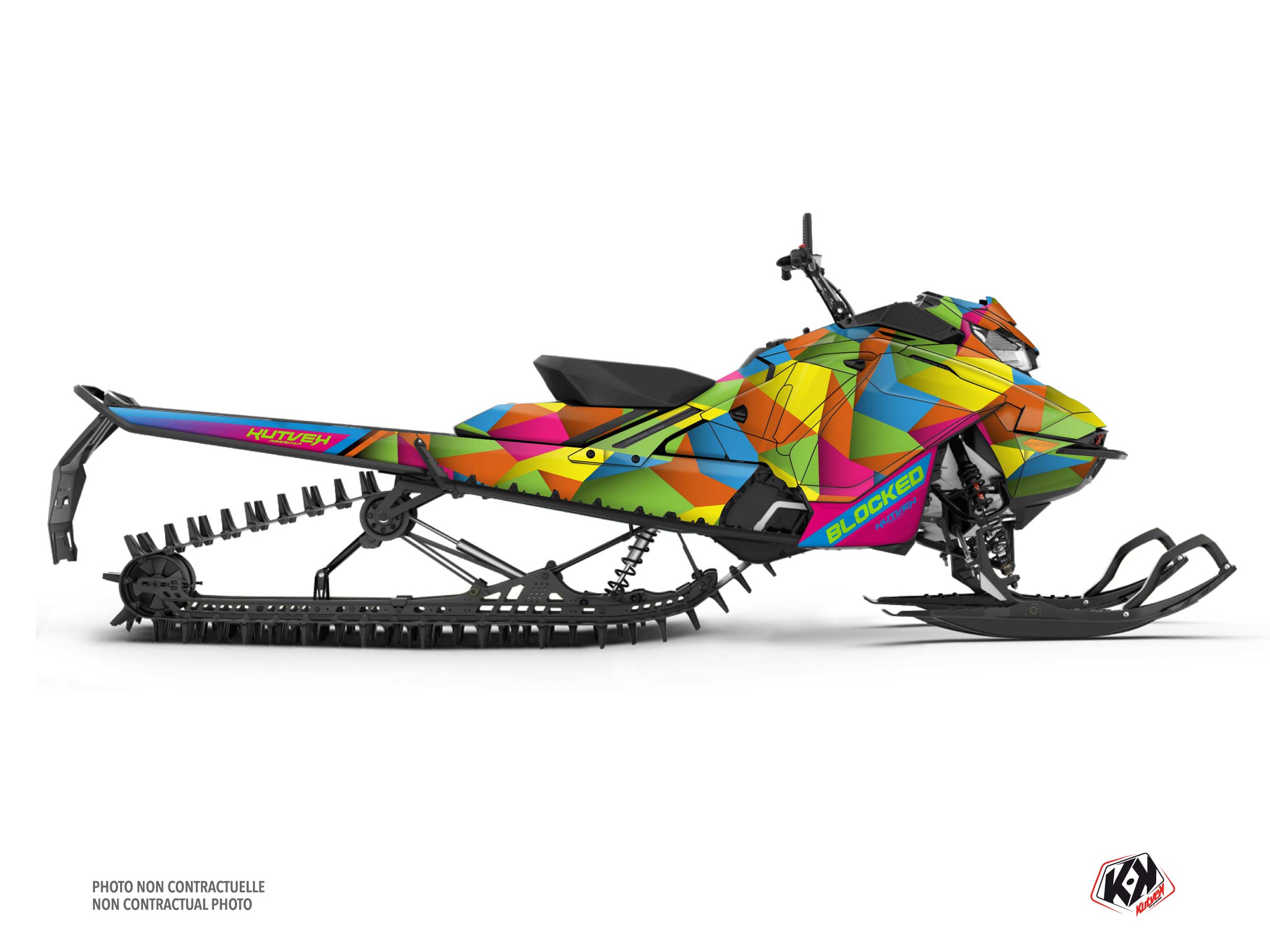 kit déco motoneige skidoo renegade 800r power tek blocked colors   