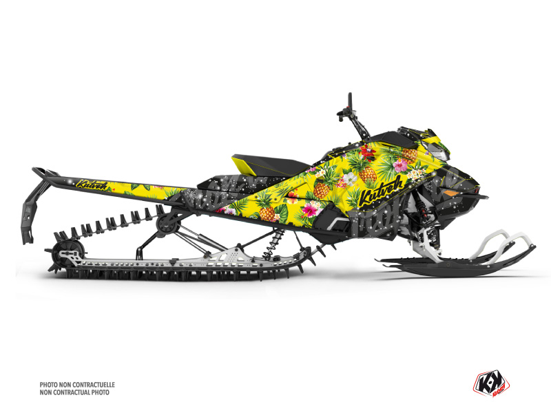 SNOWMOBILE SKIDOO SUMMIT X 800R E-TEC TROP'ICE Yellow-Black graphic kit