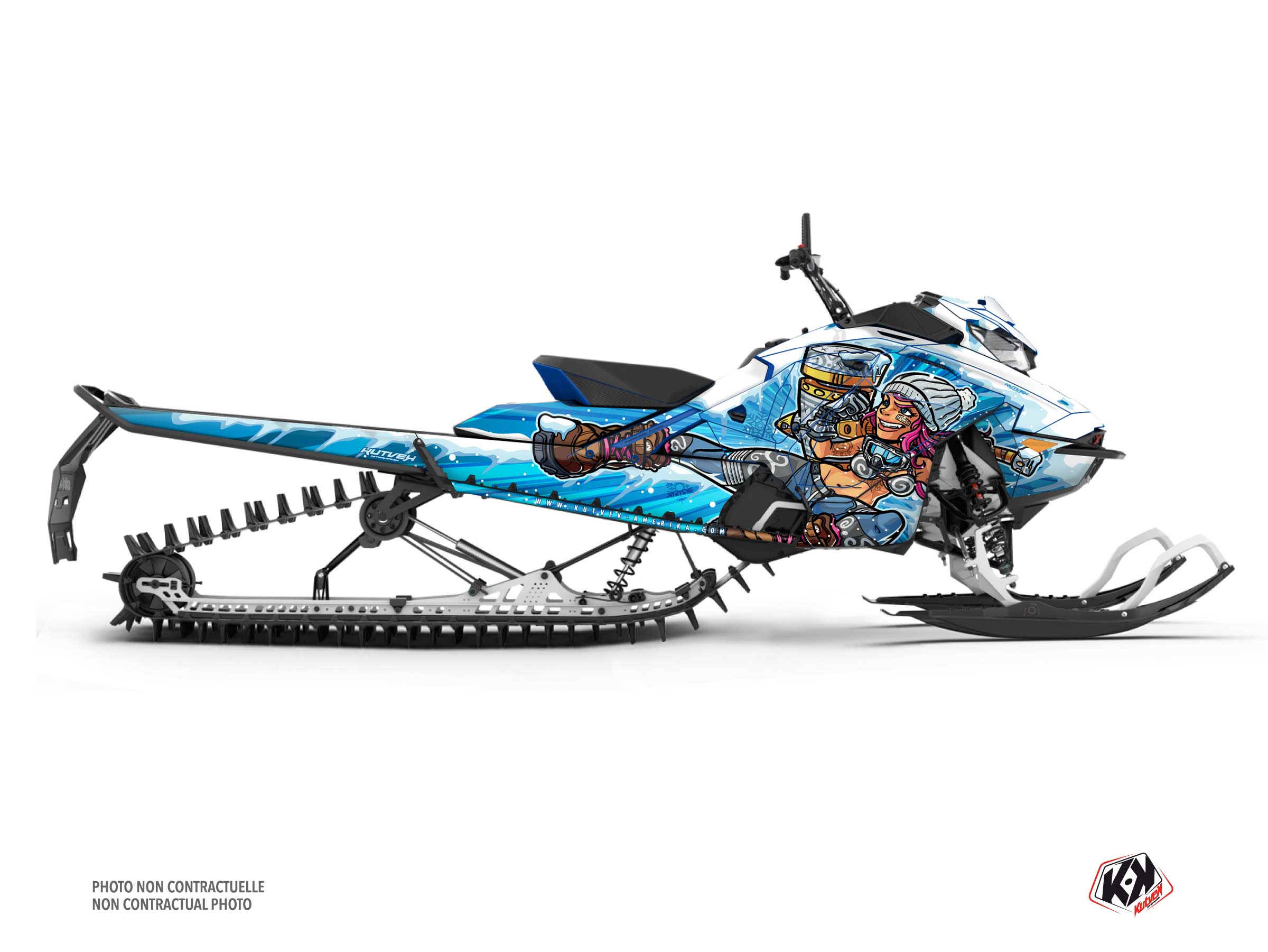 kit déco motoneige skidoo gsx le 900 ace xena bleu