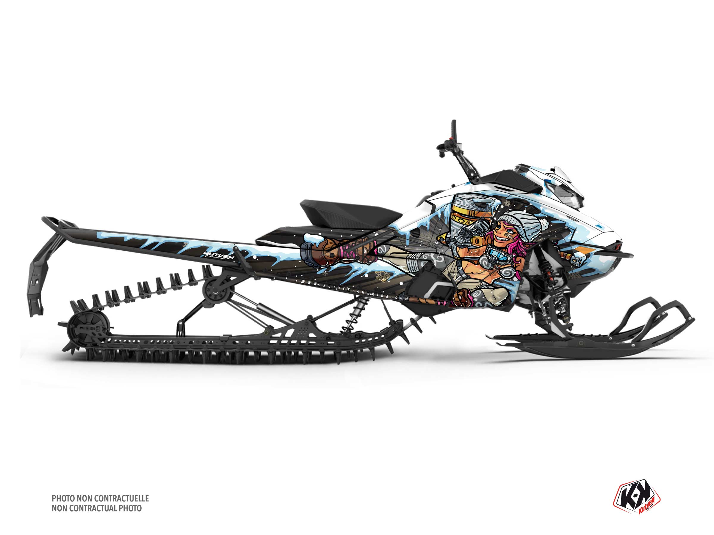 kit déco motoneige skidoo gsx le 900 ace xena noir-sable
