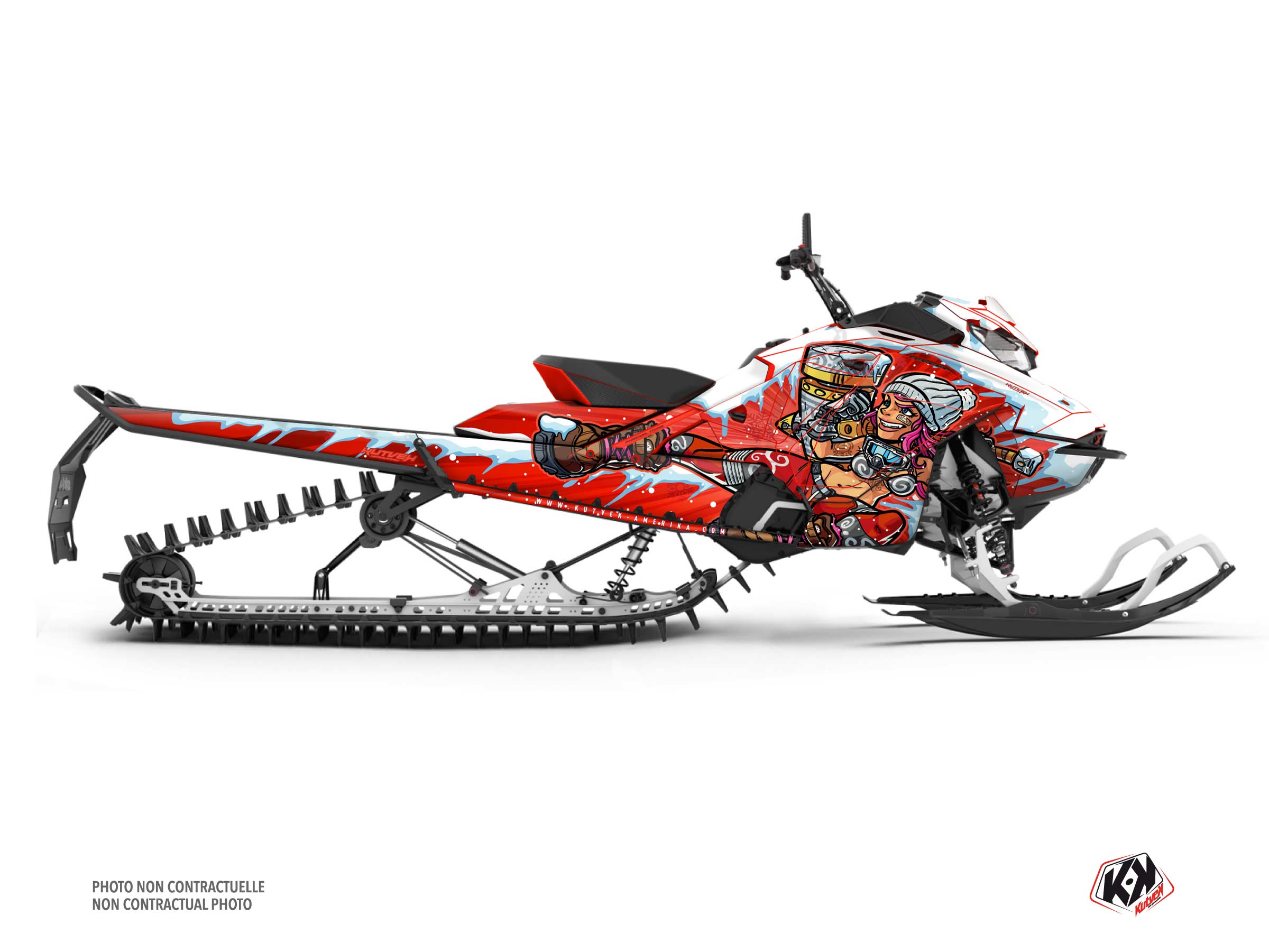 kit déco motoneige skidoo gsx le 900 ace xena rouge