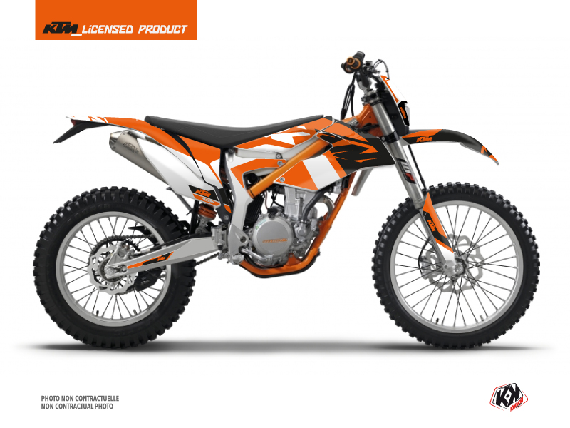 KTM 350 FREERIDE Dirt Bike Skyline Graphic Kit Orange
