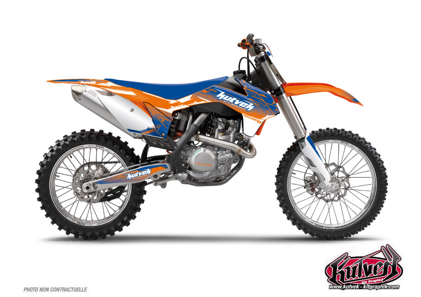 kit déco motocross ktm slider bleu 