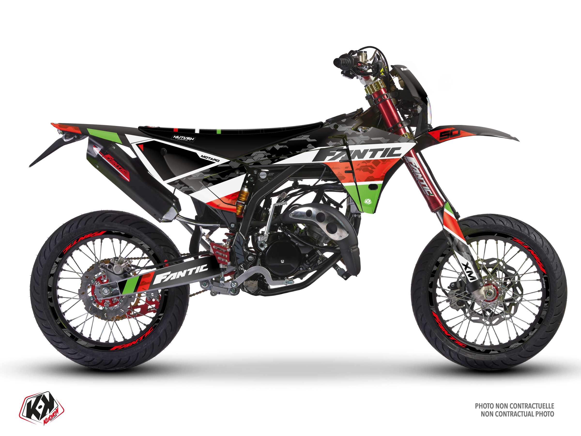 fantic 50cc soldier  graphic kit black