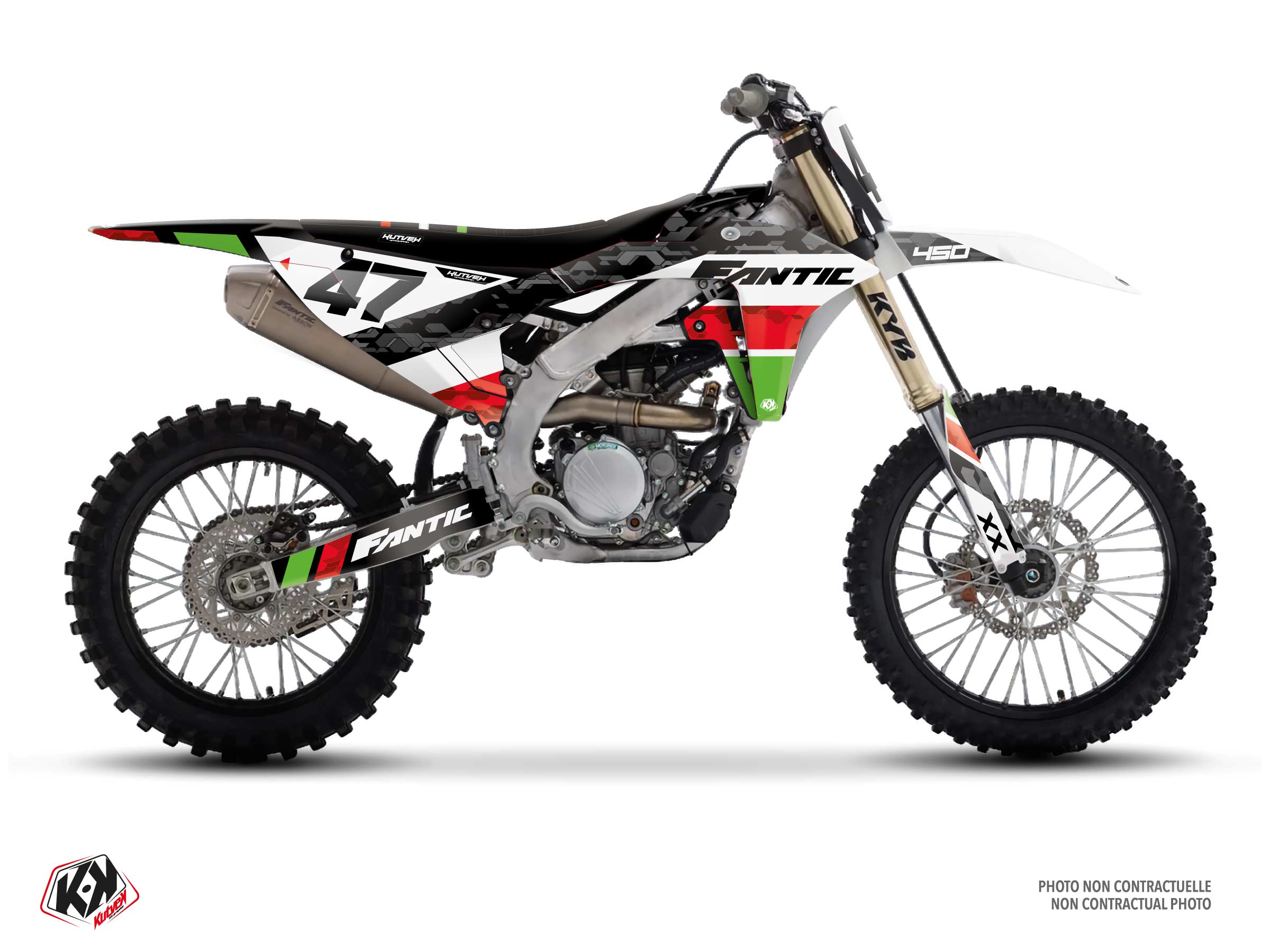 fantic dirt bike soldier  graphic kit black