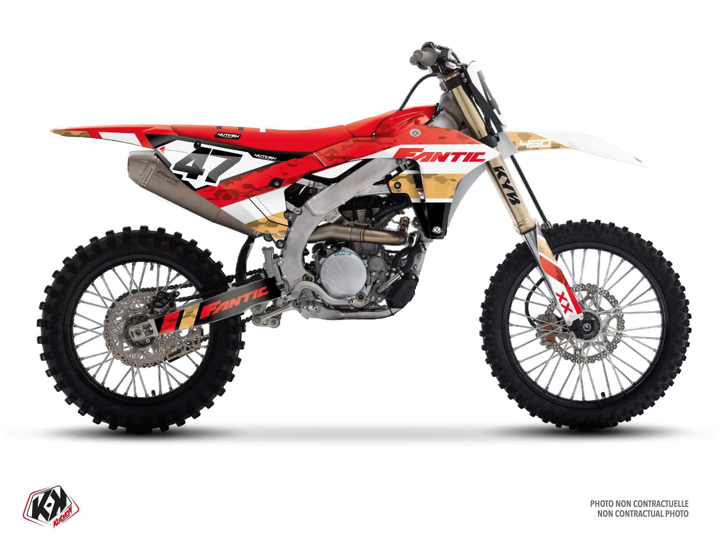 fantic dirt bike soldier  graphic kit red