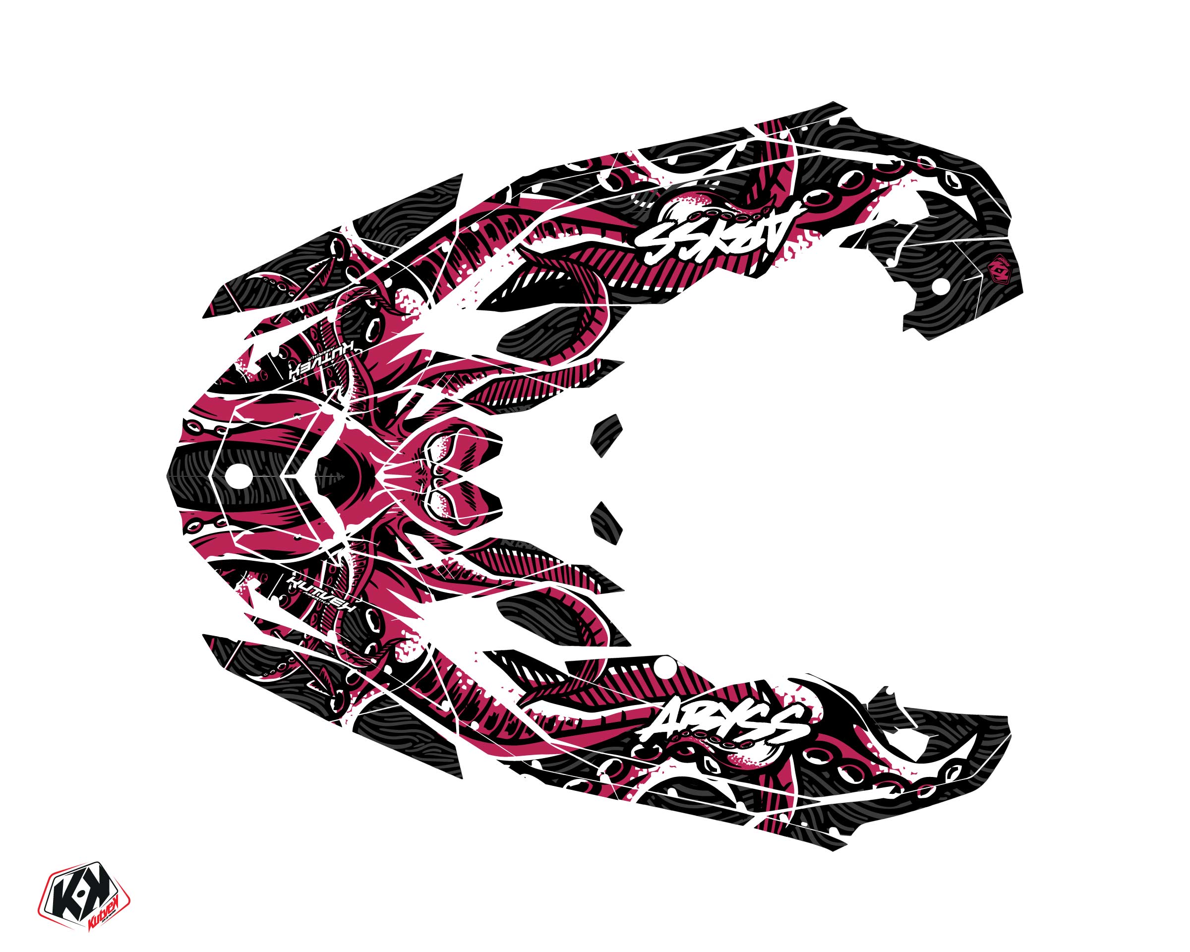 Seadoo Spark Jet-Ski Abyss Graphic Kit Pink Full
