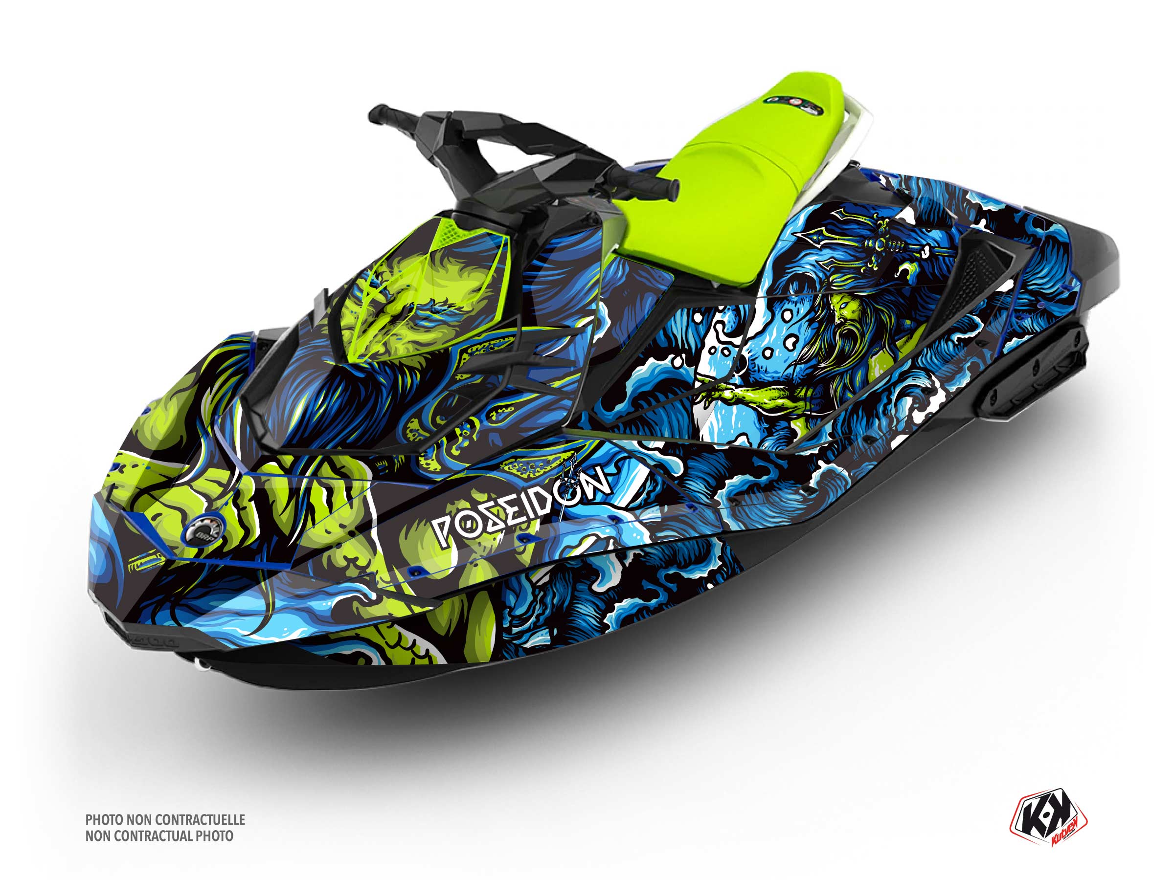 Seadoo Spark Jet-Ski Poseidon Graphic Kit Blue Full
