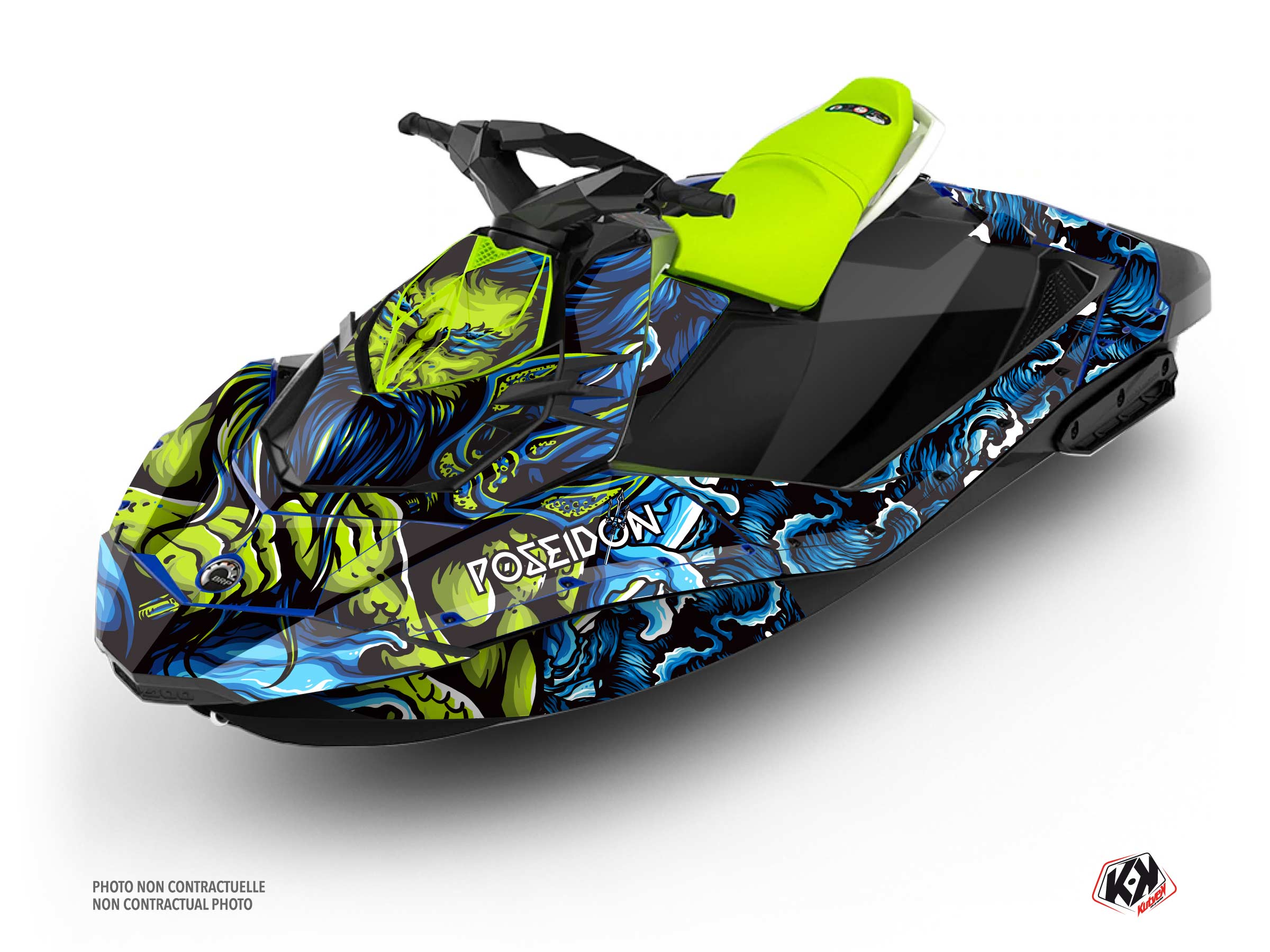 Seadoo Spark Jet-Ski Poseidon Graphic Kit Blue
