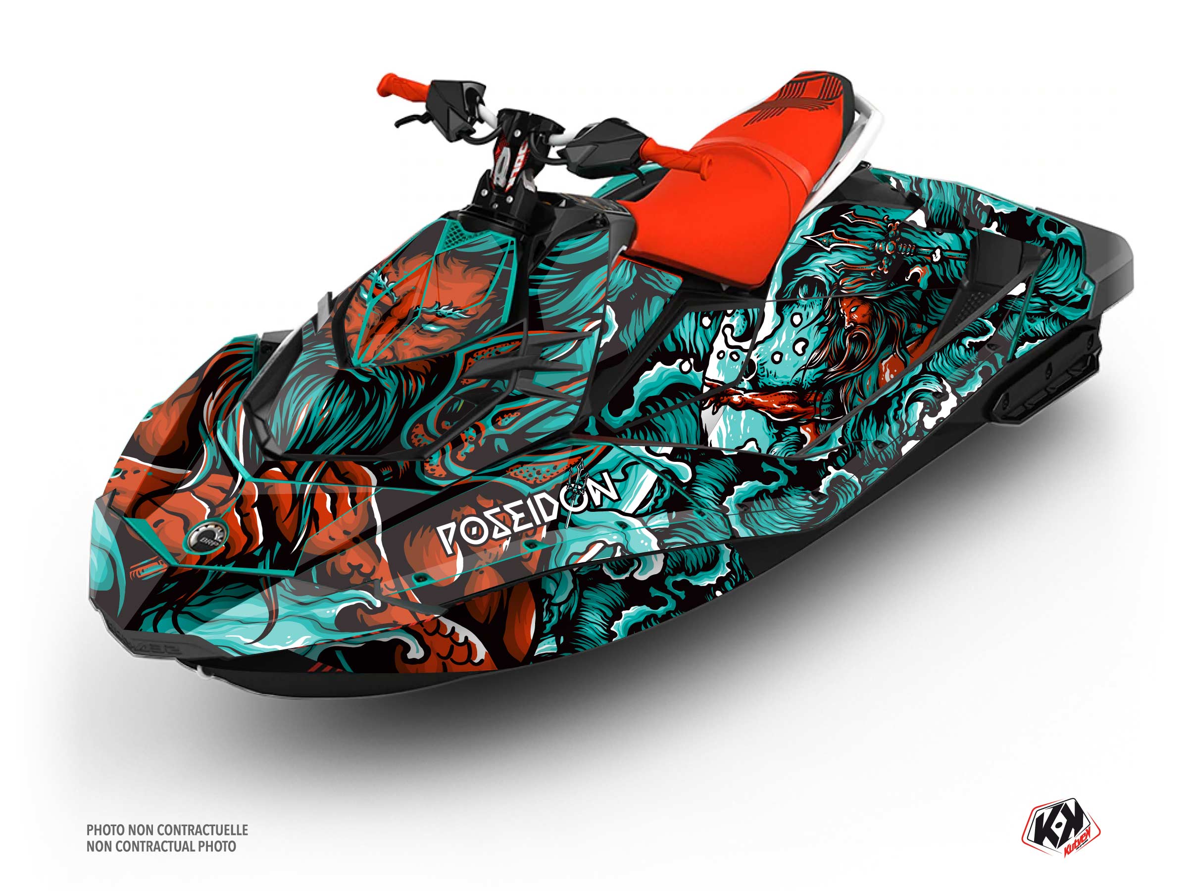Kit Déco Jet-Ski Poseidon Seadoo Spark Rouge Full