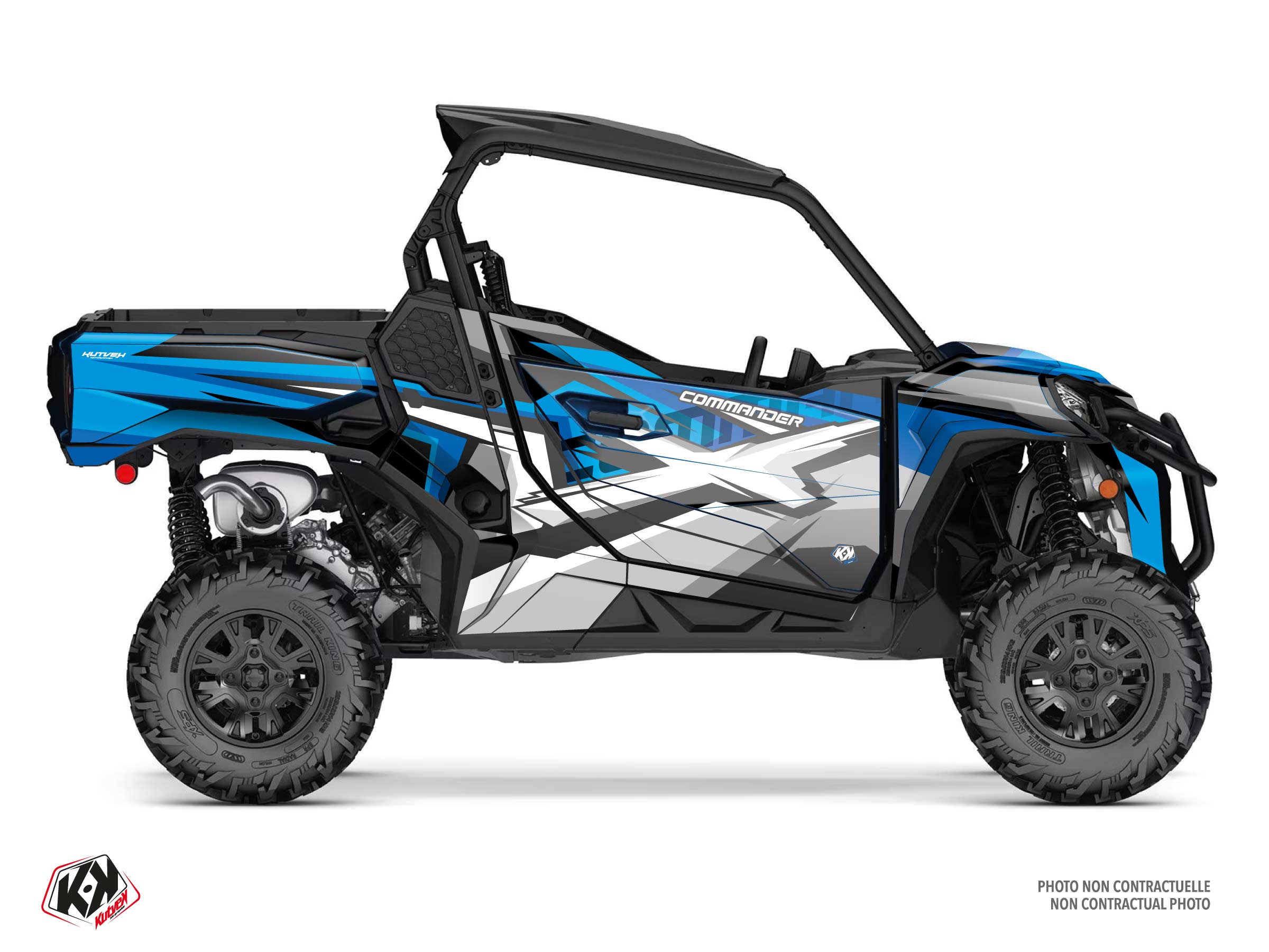 can-am utv spear  graphic kit blue