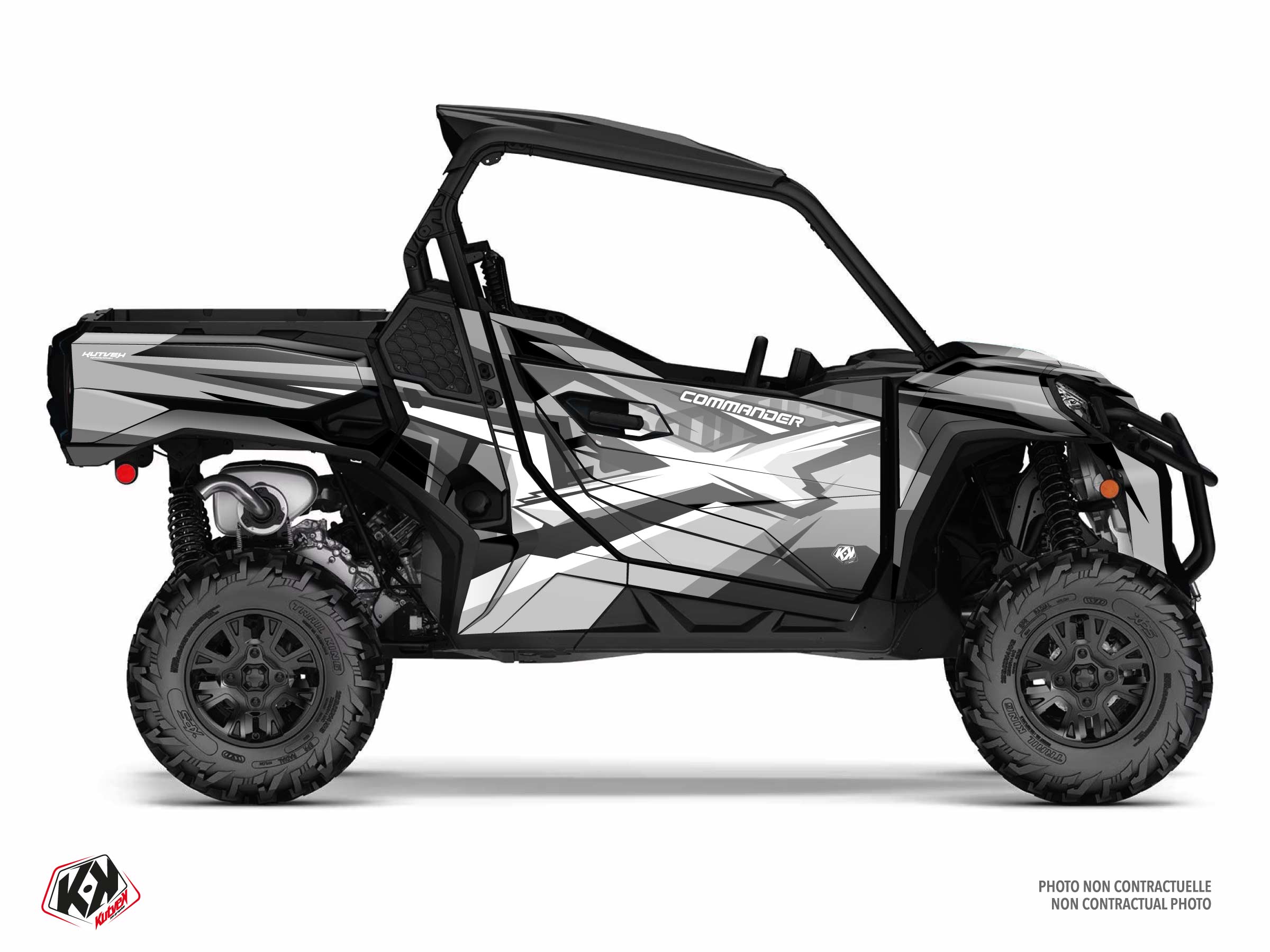 can-am utv spear  graphic kit grey