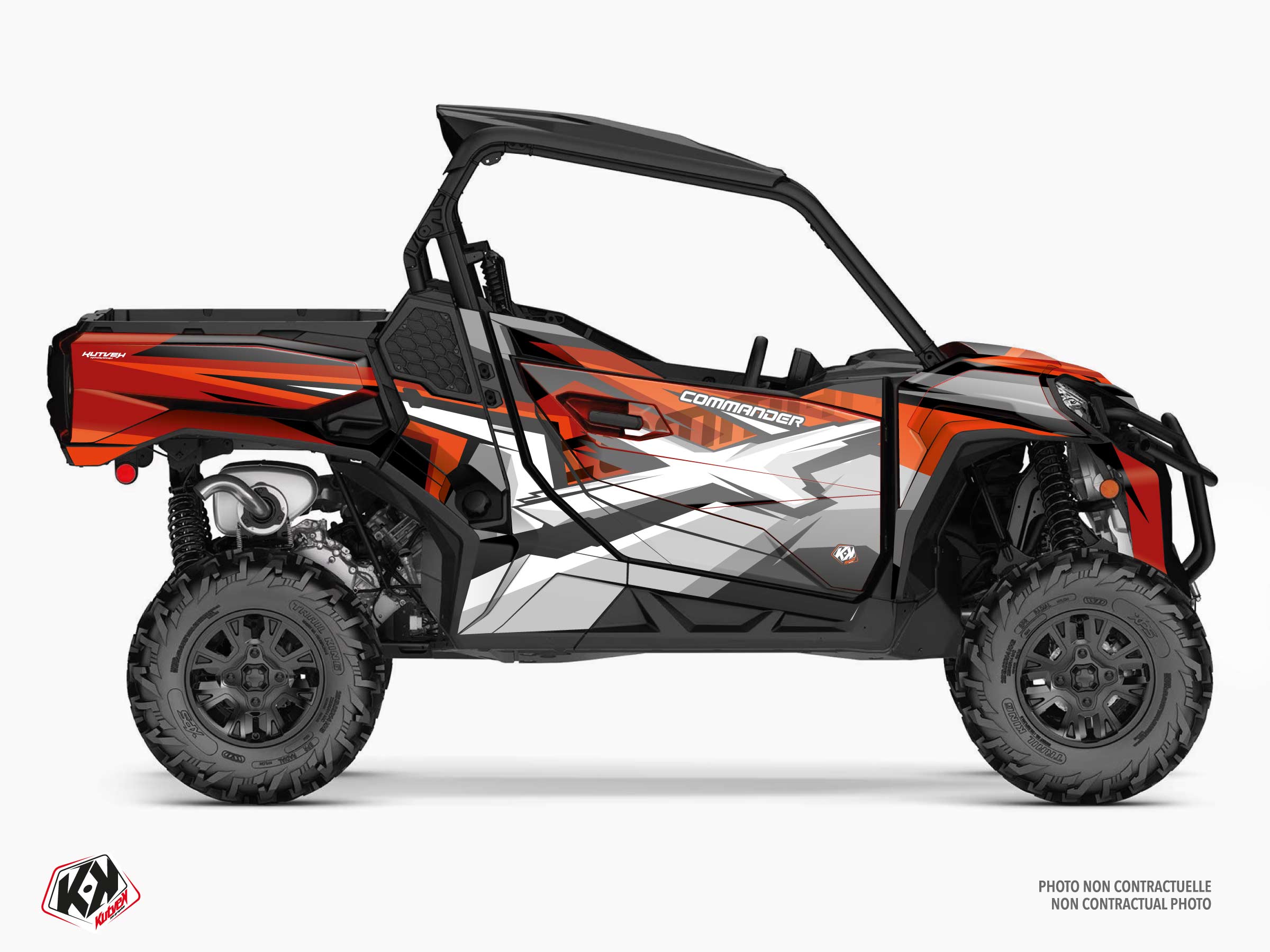 can-am utv spear  graphic kit red