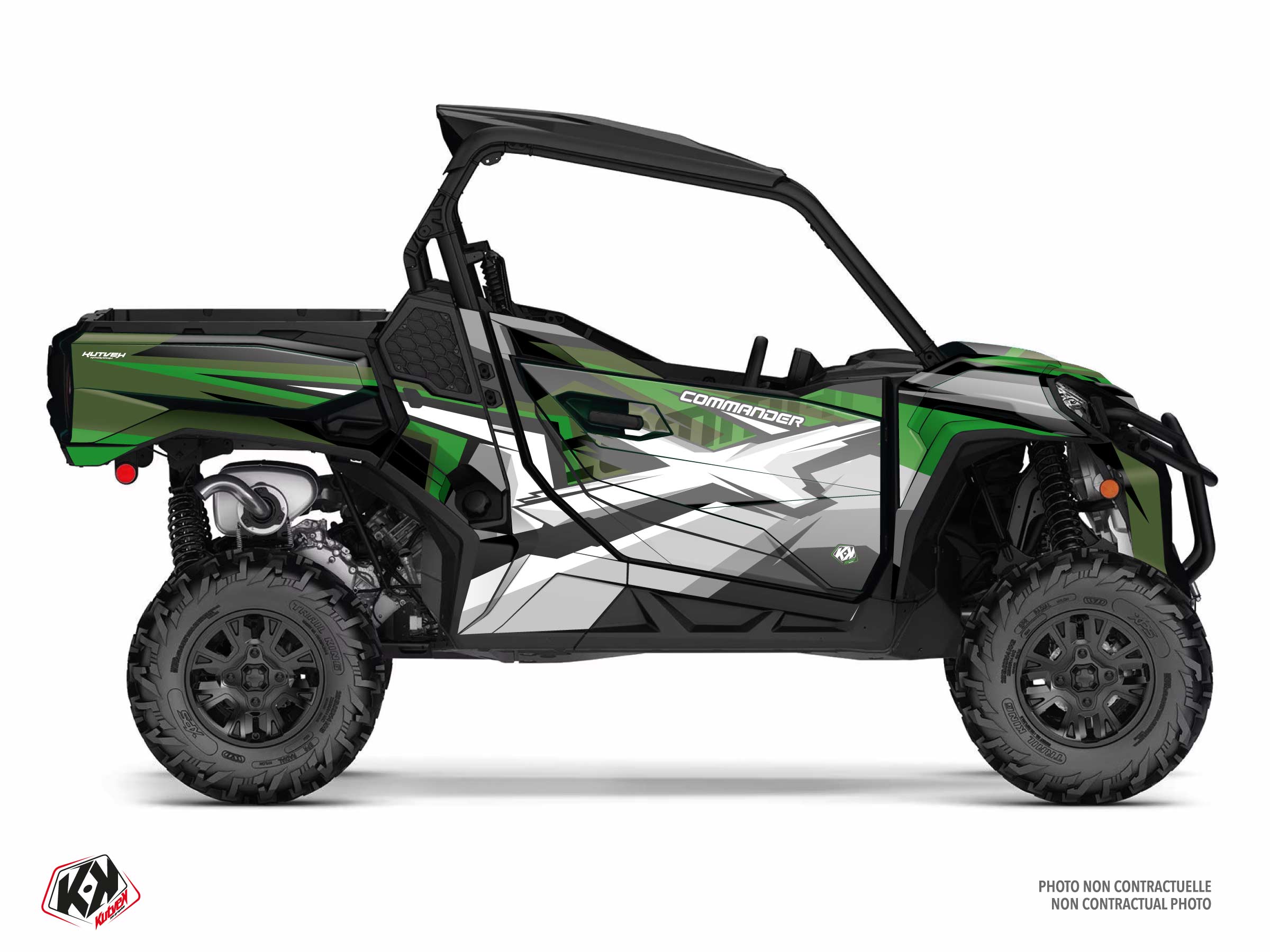 can-am utv spear  graphic kit green