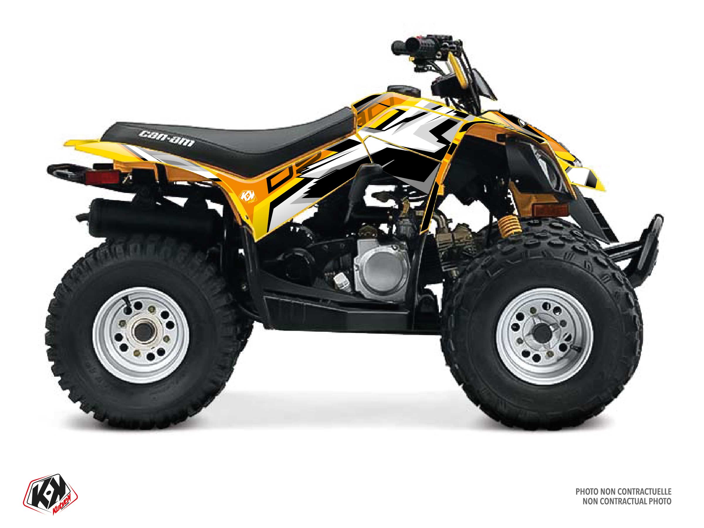 can-am atv spear  graphic kit yellow