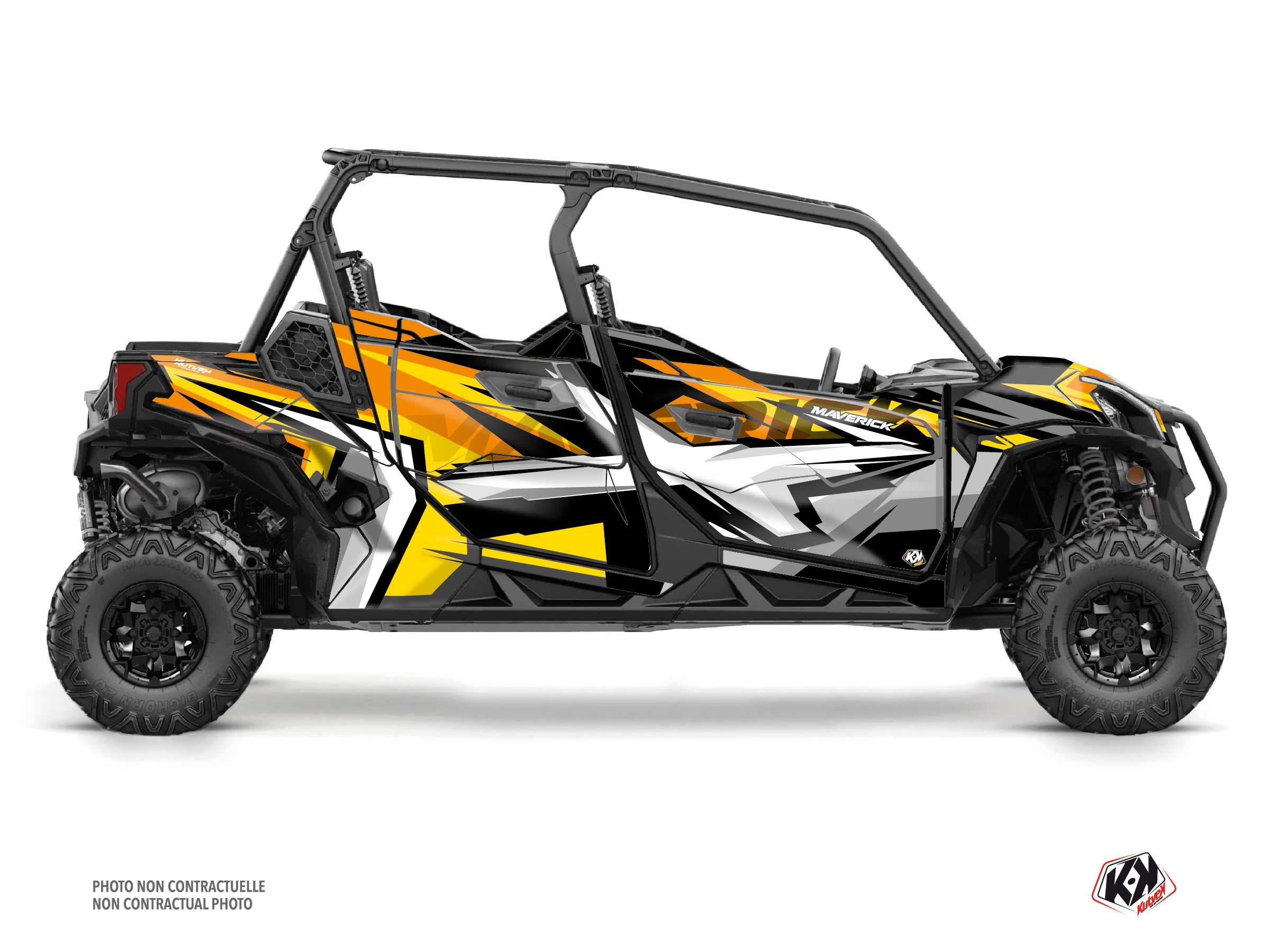 can-am utv spear  graphic kit yellow