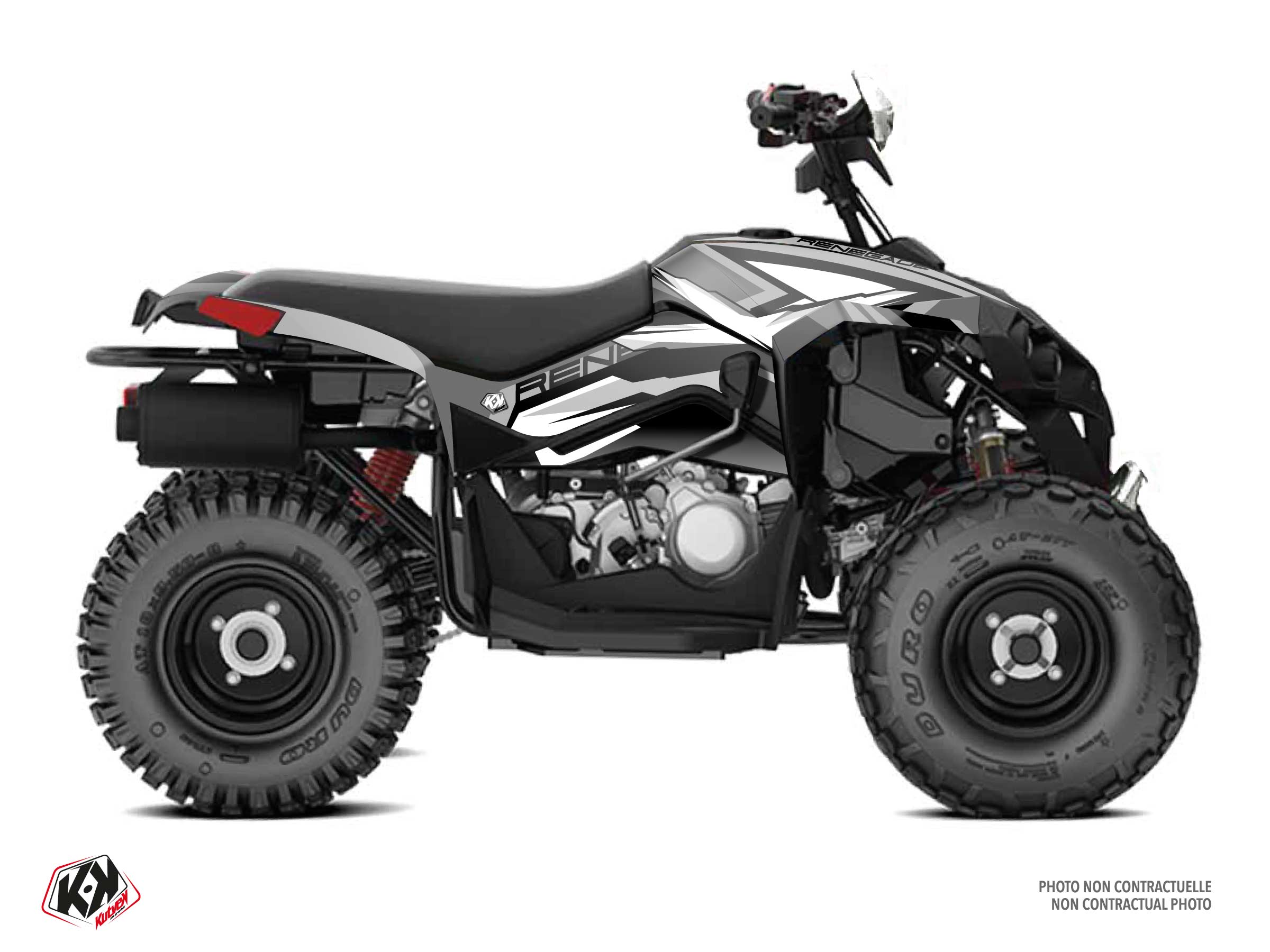 can-am atv spear  graphic kit grey