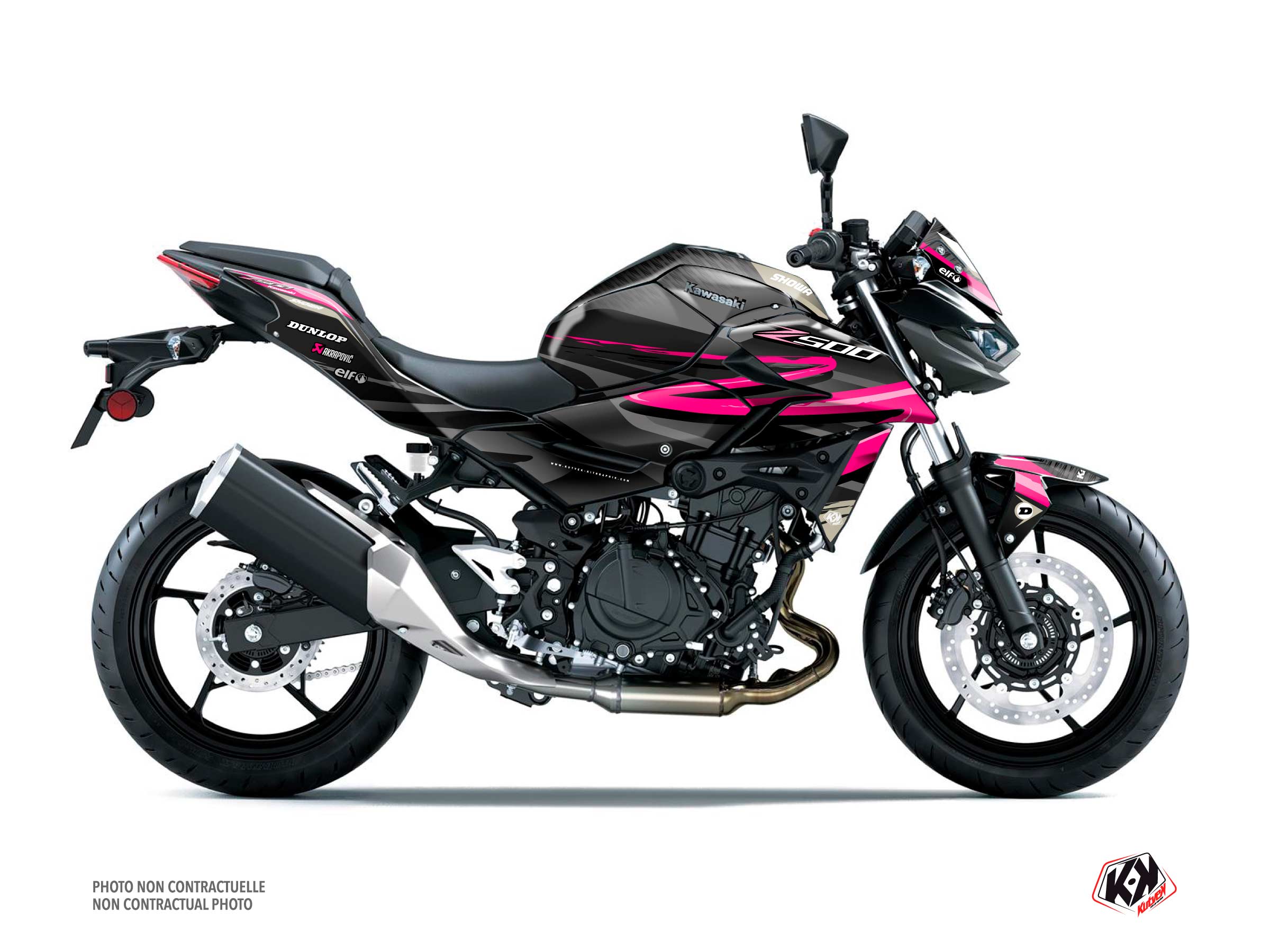 kit déco moto kawasaki speedies rose 