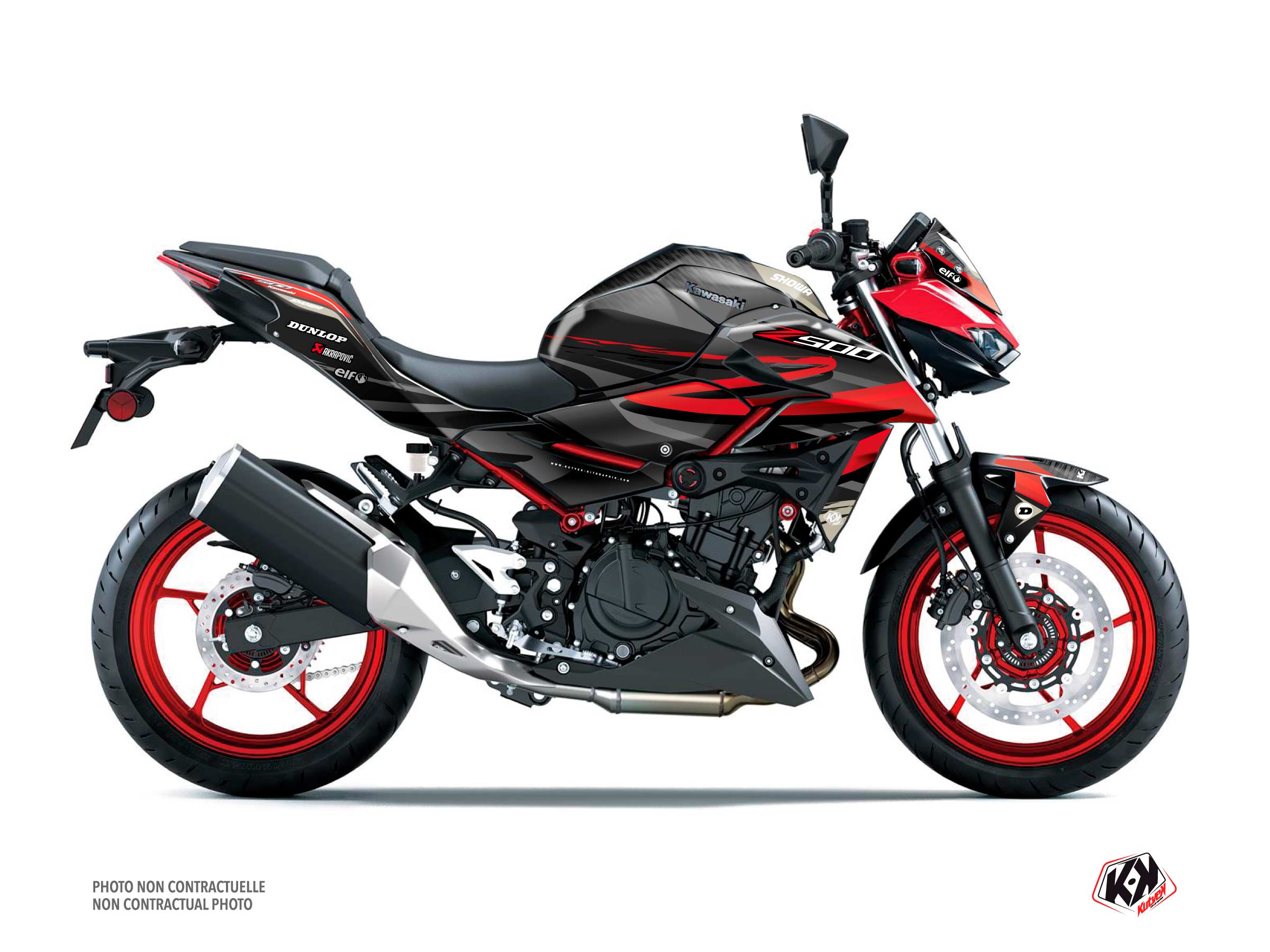 kit déco moto kawasaki speedies rouge 