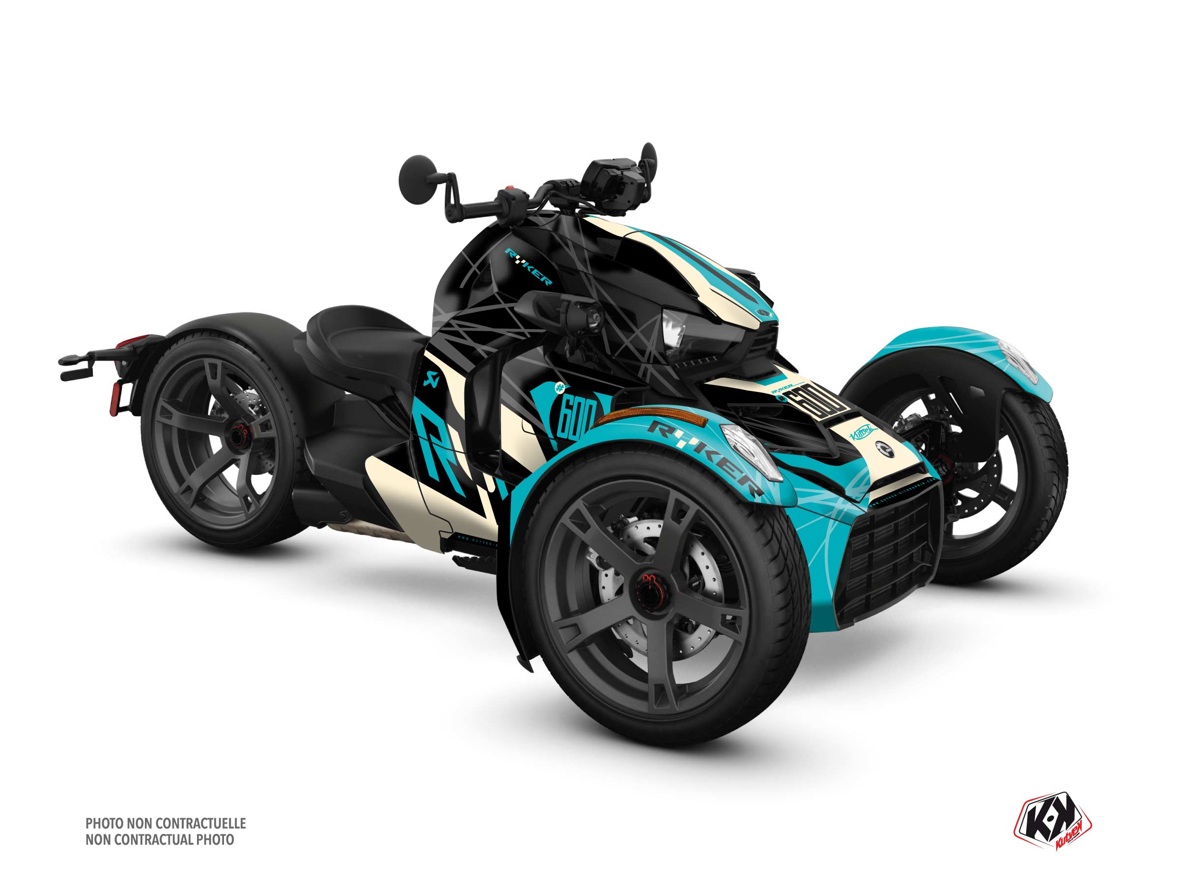 Can Am Ryker 600 Roadster Speedline Graphic Kit Turquoise