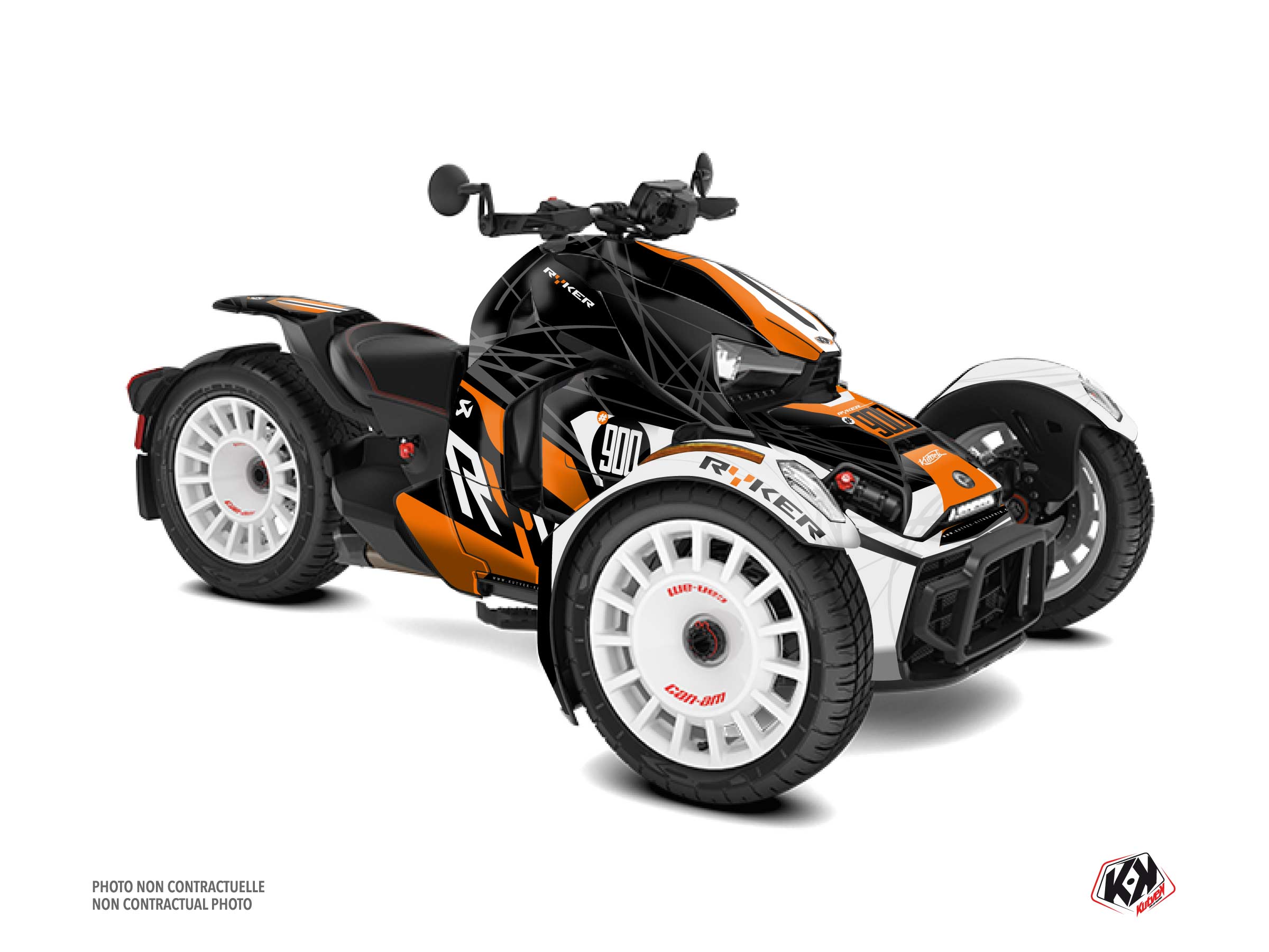 Can Am Ryker 900 Rally Edition Roadster Speedline Graphic Kit Orange