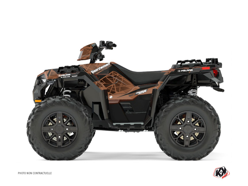 kit déco quad polaris spin marron 