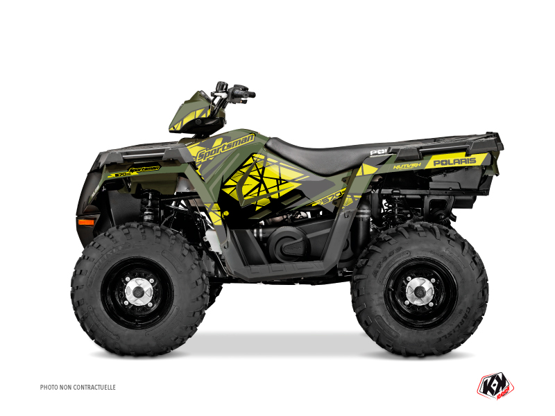 kit déco quad polaris spin jaune 