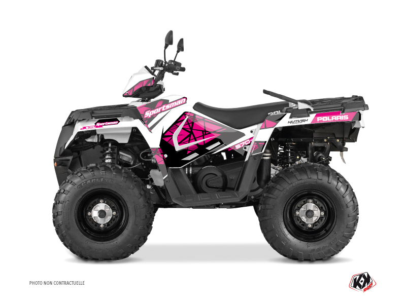 Polaris 570 Sportsman Forest ATV Spin Graphic Kit Pink