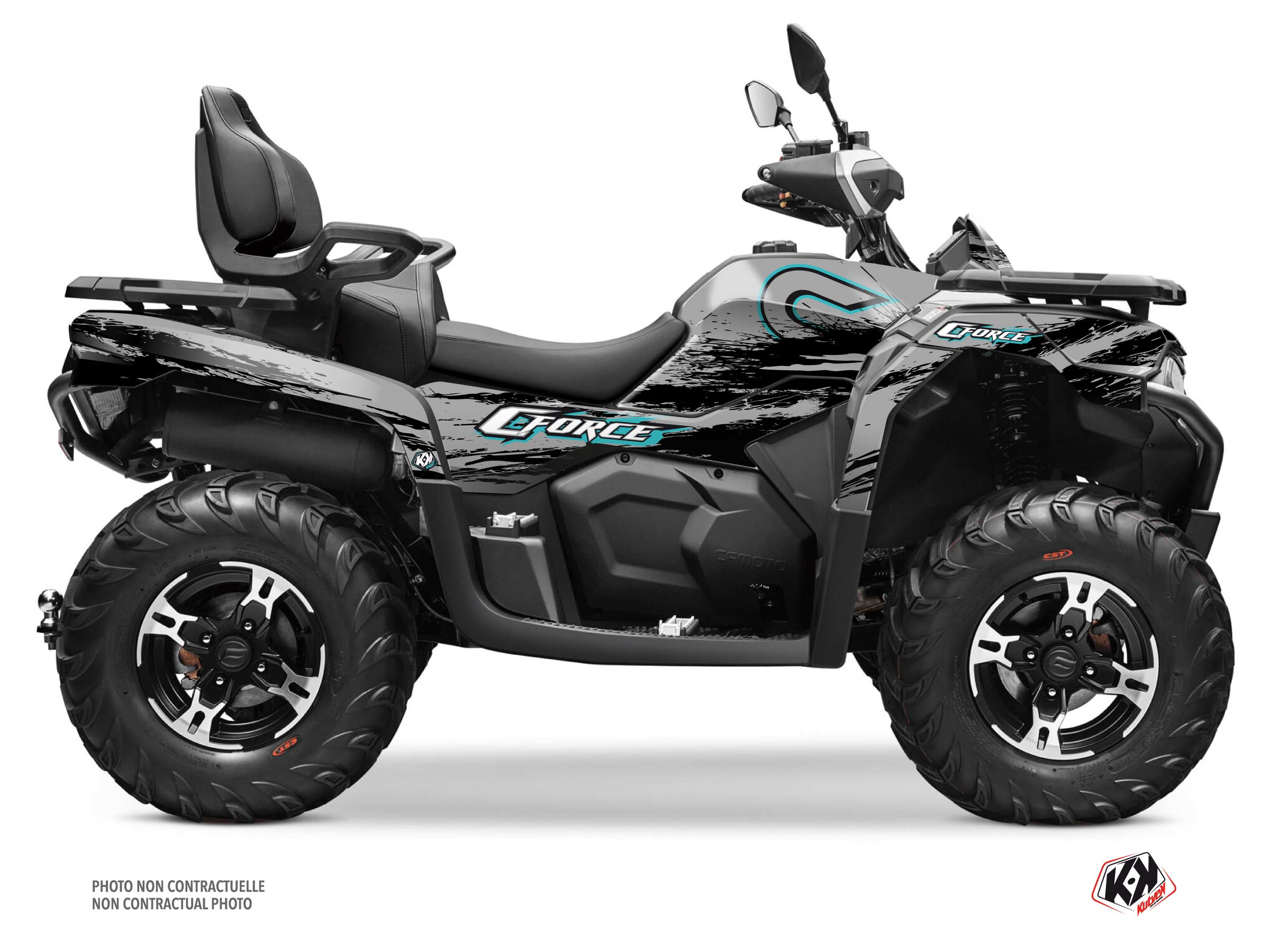 cf moto atv splatter  graphic kit grey