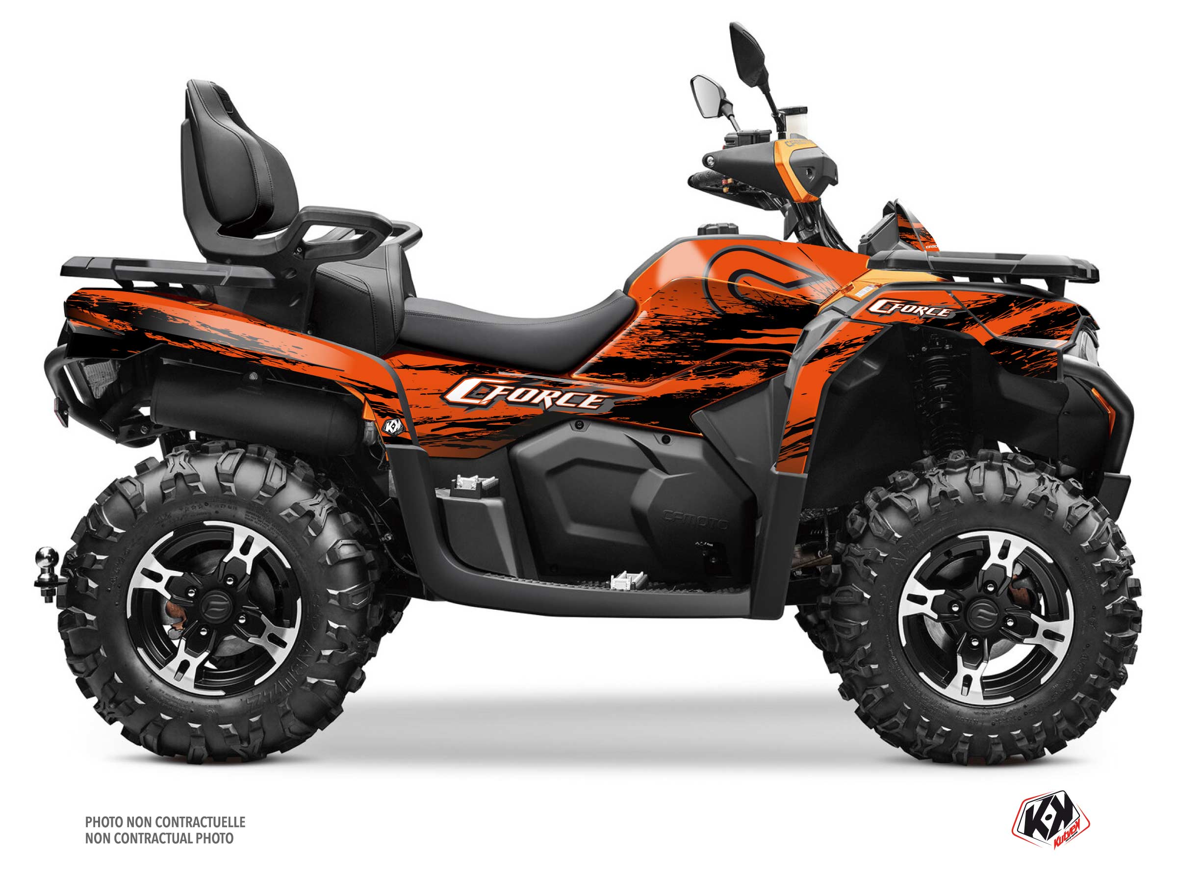 cf moto atv splatter  graphic kit orange
