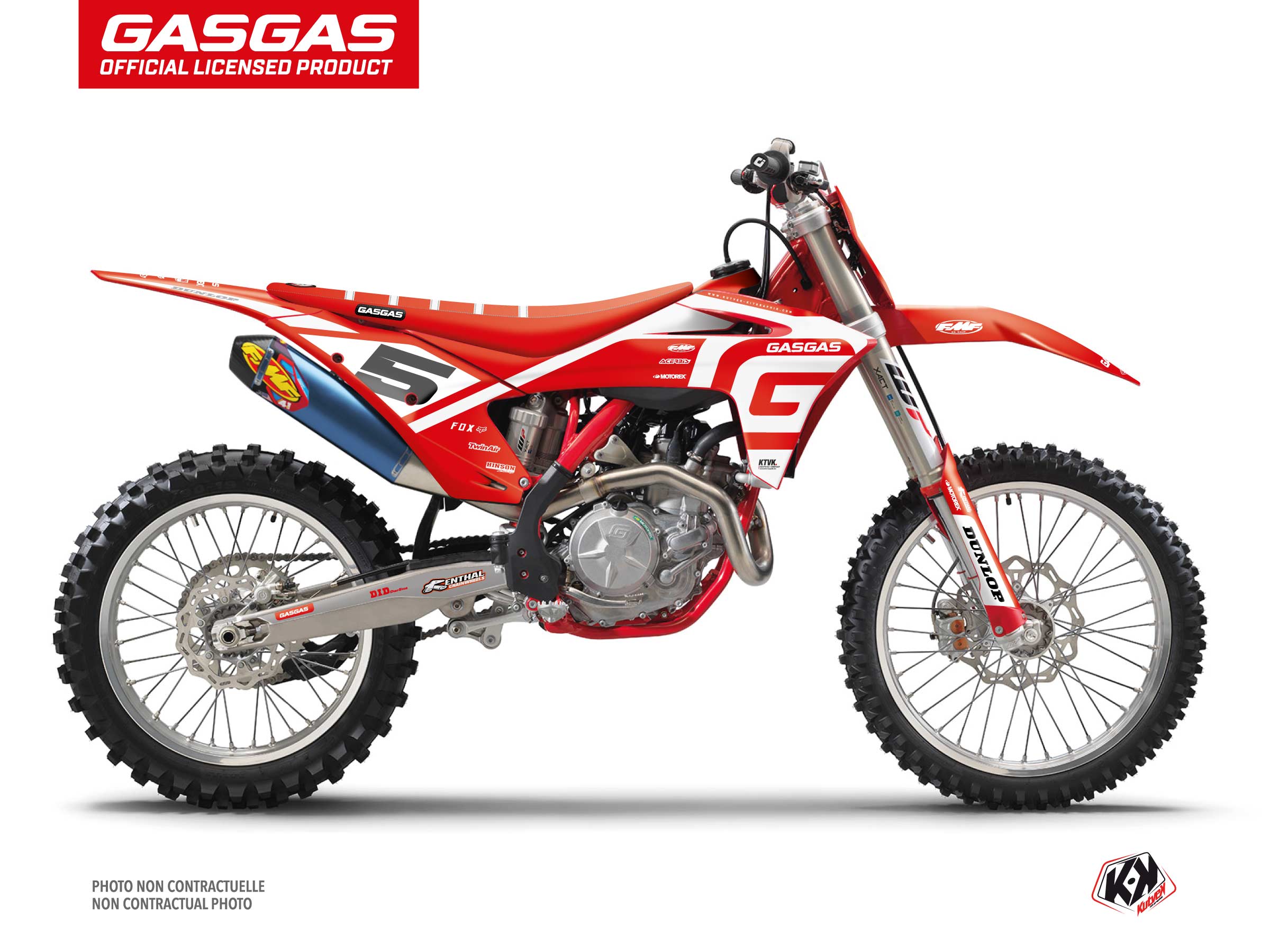 GASGAS EXF 350 Dirt Bike Spline Graphic Kit White 