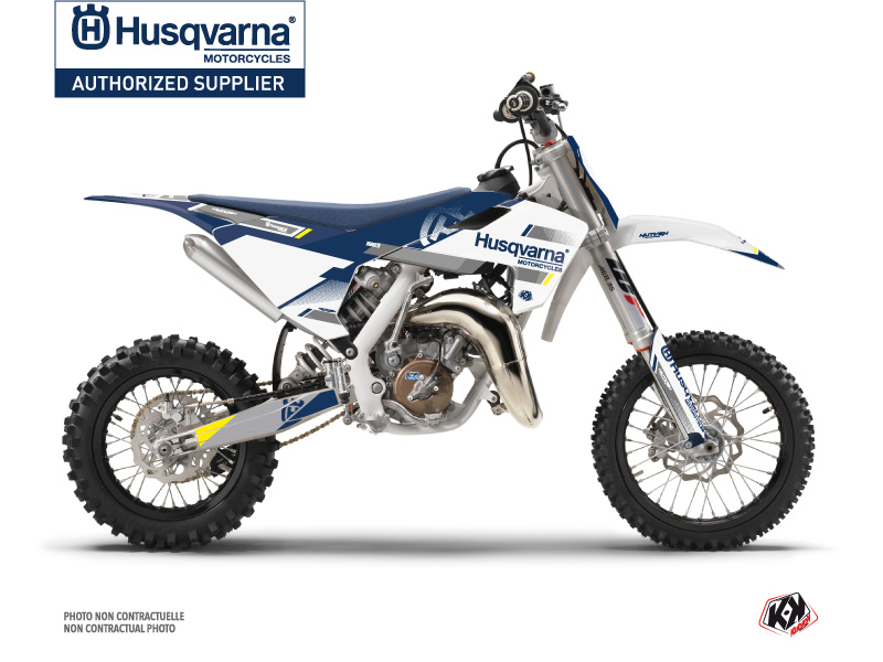 Husqvarna TC 65 Dirt Bike Split Graphic Kit White Blue
