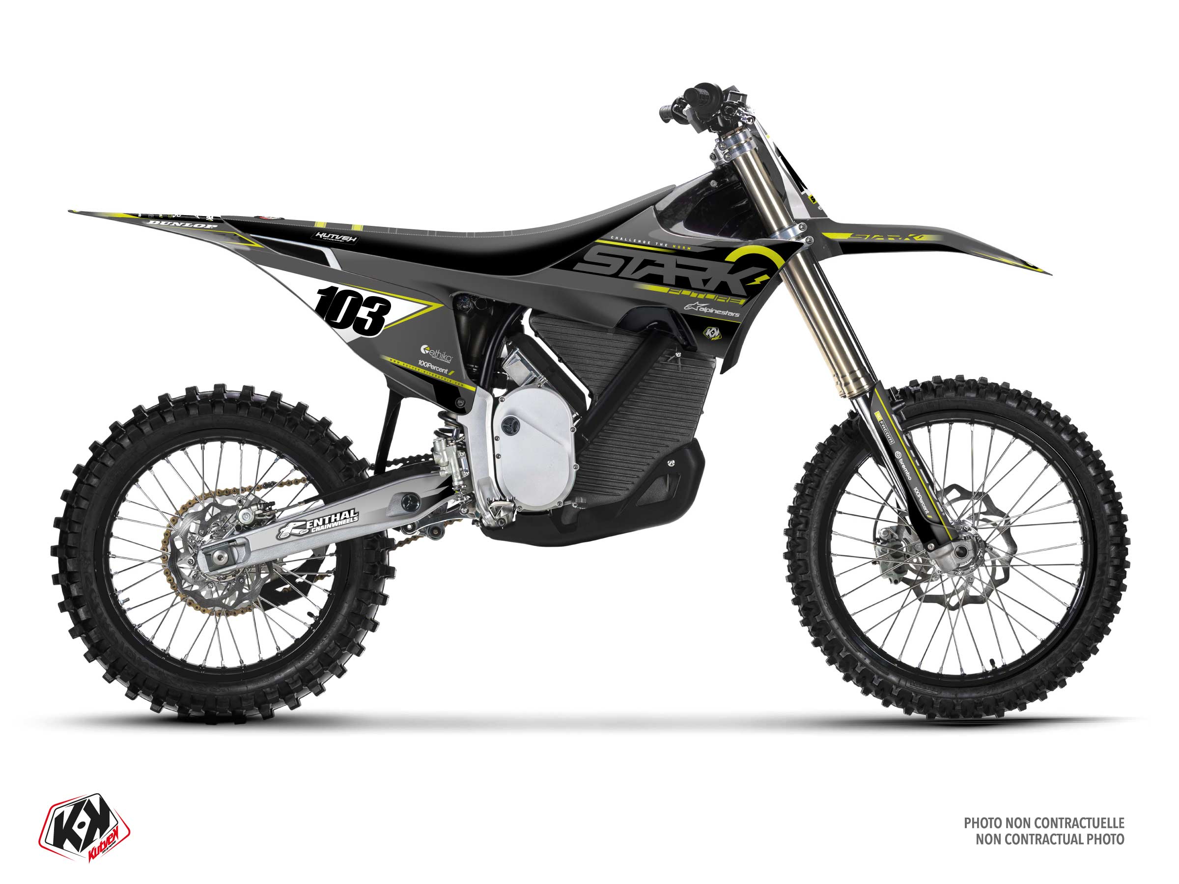 stark future dirt bike spok  graphic kit grey