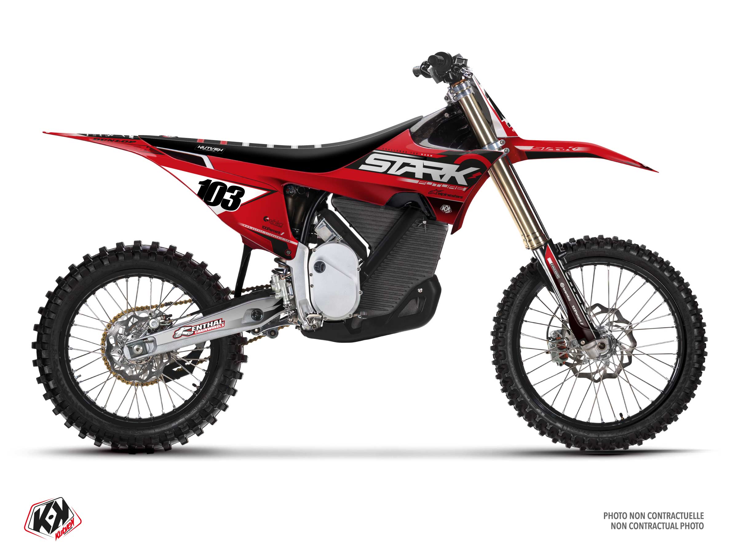stark future dirt bike spok  graphic kit red