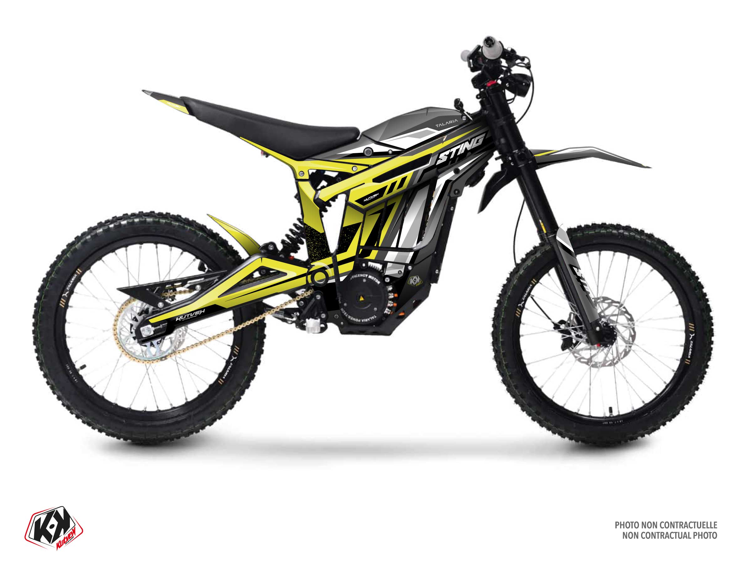 talaria dirt bike spread  graphic kit yellow