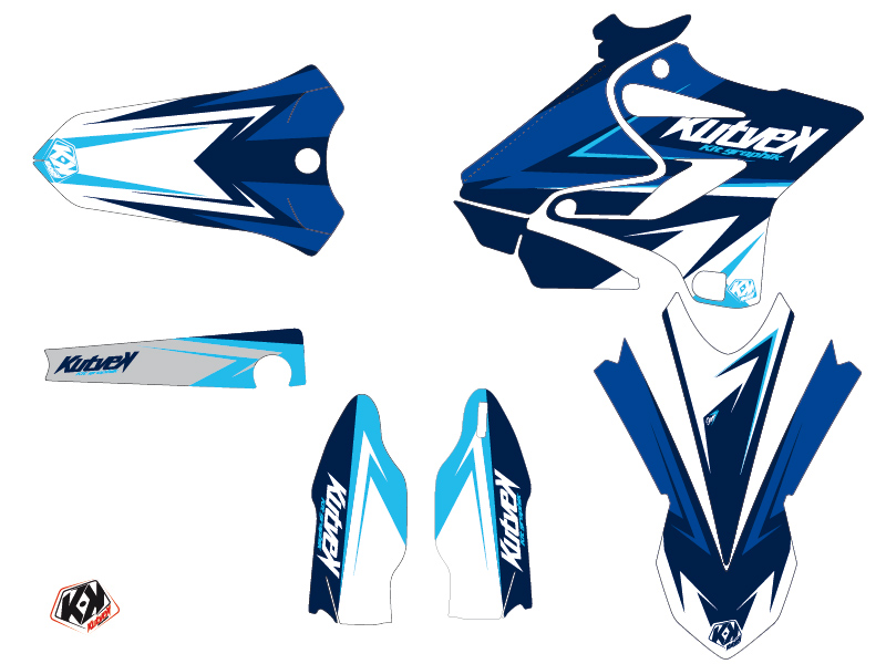 Kit Déco Moto Cross Stage Yamaha 125 YZ Bleu LIGHT