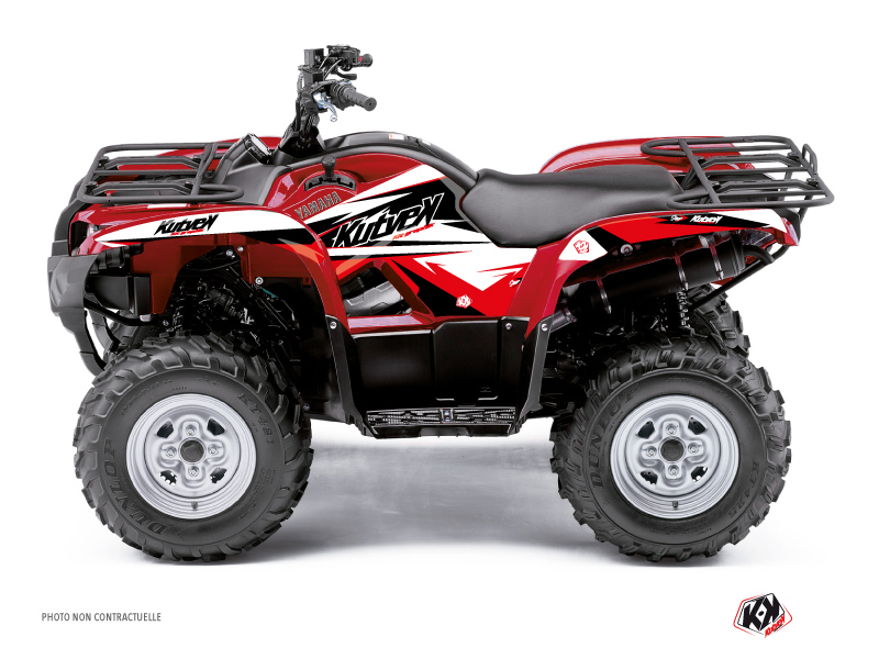 Yamaha 300 Grizzly ATV Stage Graphic Kit Black Red