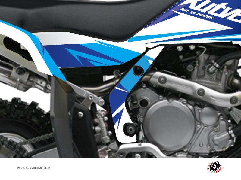 Graphic Kit Frame protection ATV Stage Suzuki 450 LTR Blue x3