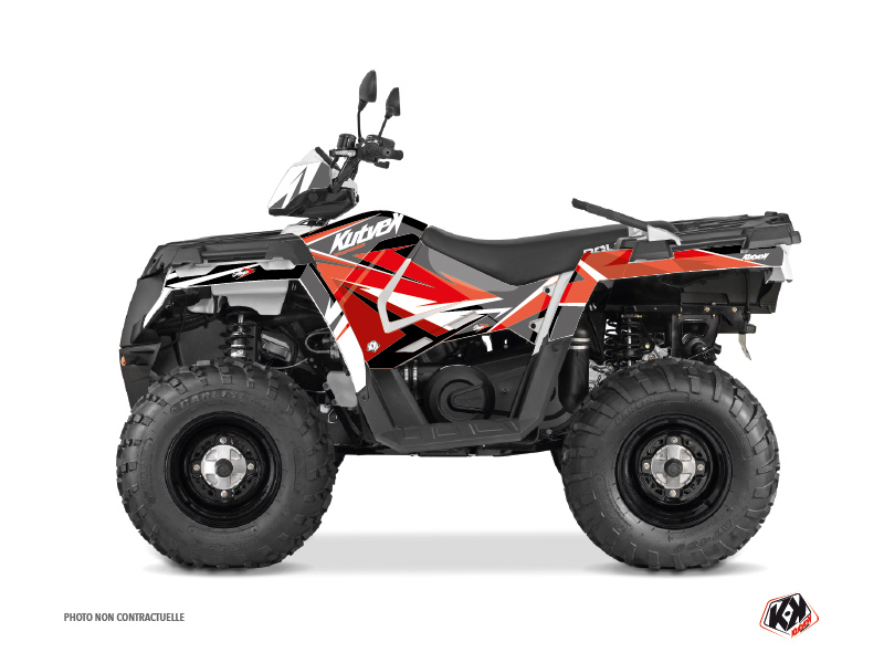polaris atv stage  graphic kit red