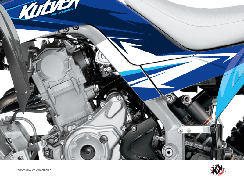 Kit Déco Protection de cadre Quad Stage Yamaha 700 Raptor 2013-2019 Bleu x3