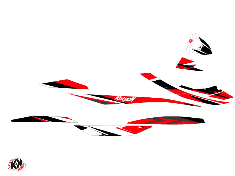 Yamaha GP 1800 Jet-Ski Stage Graphic Kit Red Black LIGHT