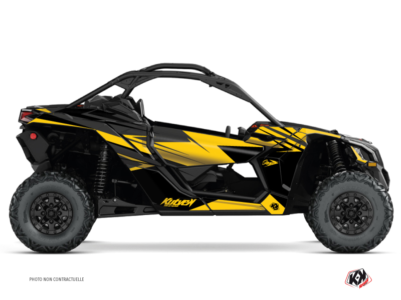 can-am utv stage  graphic kit yellow
