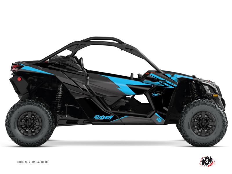 can-am utv stage  graphic kit black-blue