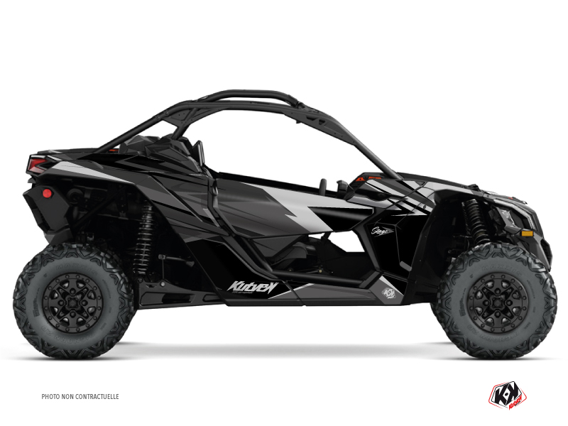 can-am utv stage  graphic kit black-grey