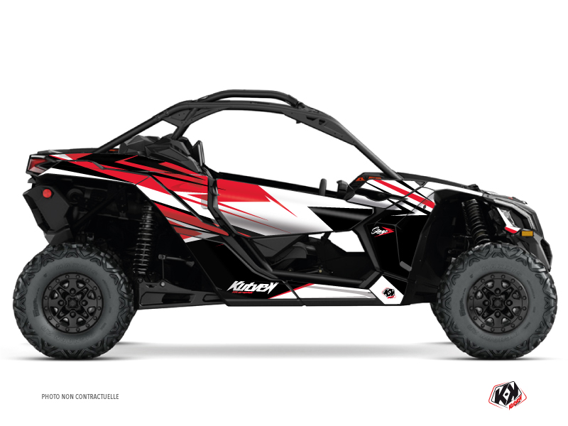 can-am utv stage  graphic kit red